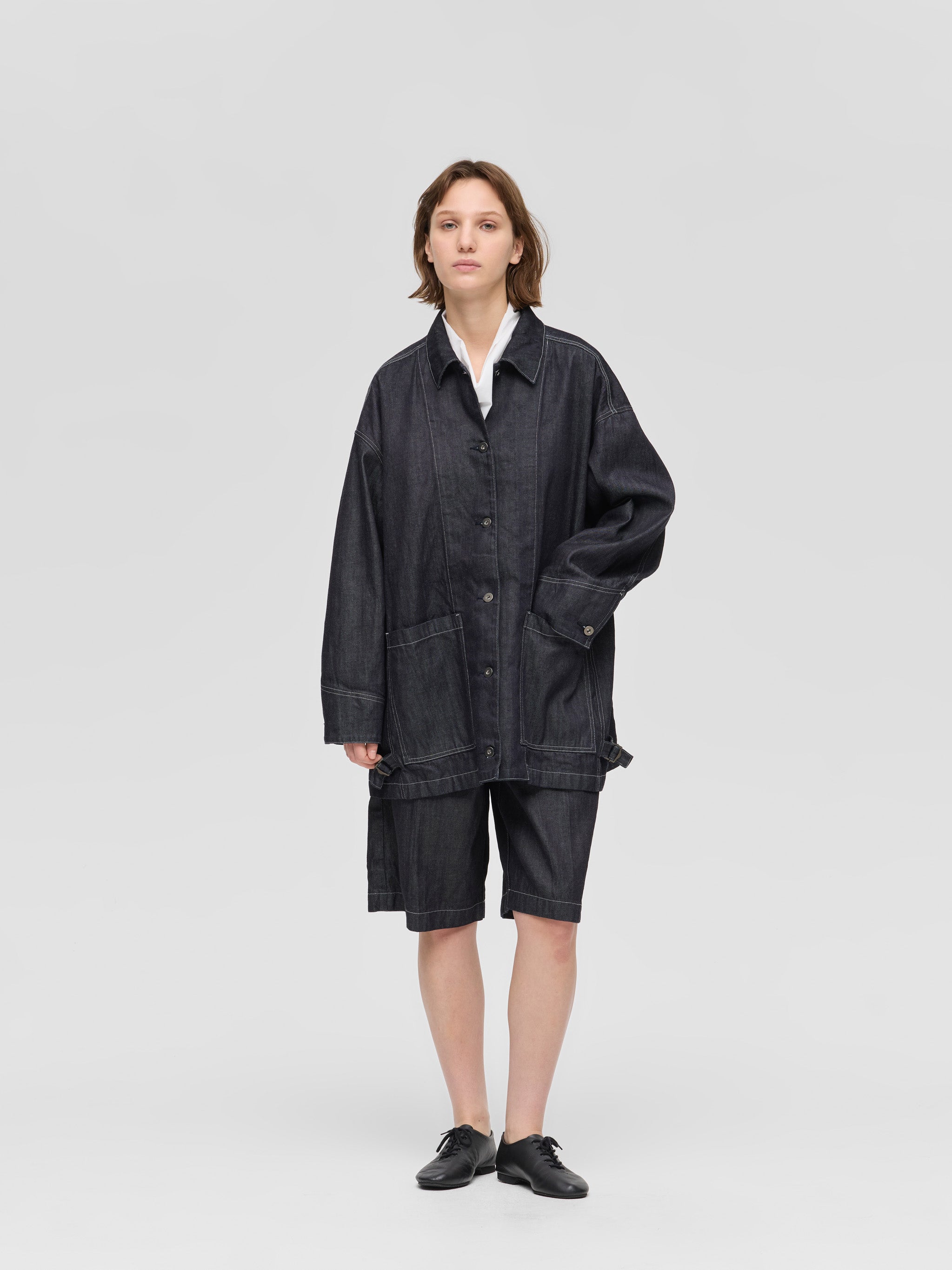 wide denim coverall | 1-270039OW – mizuiro ind