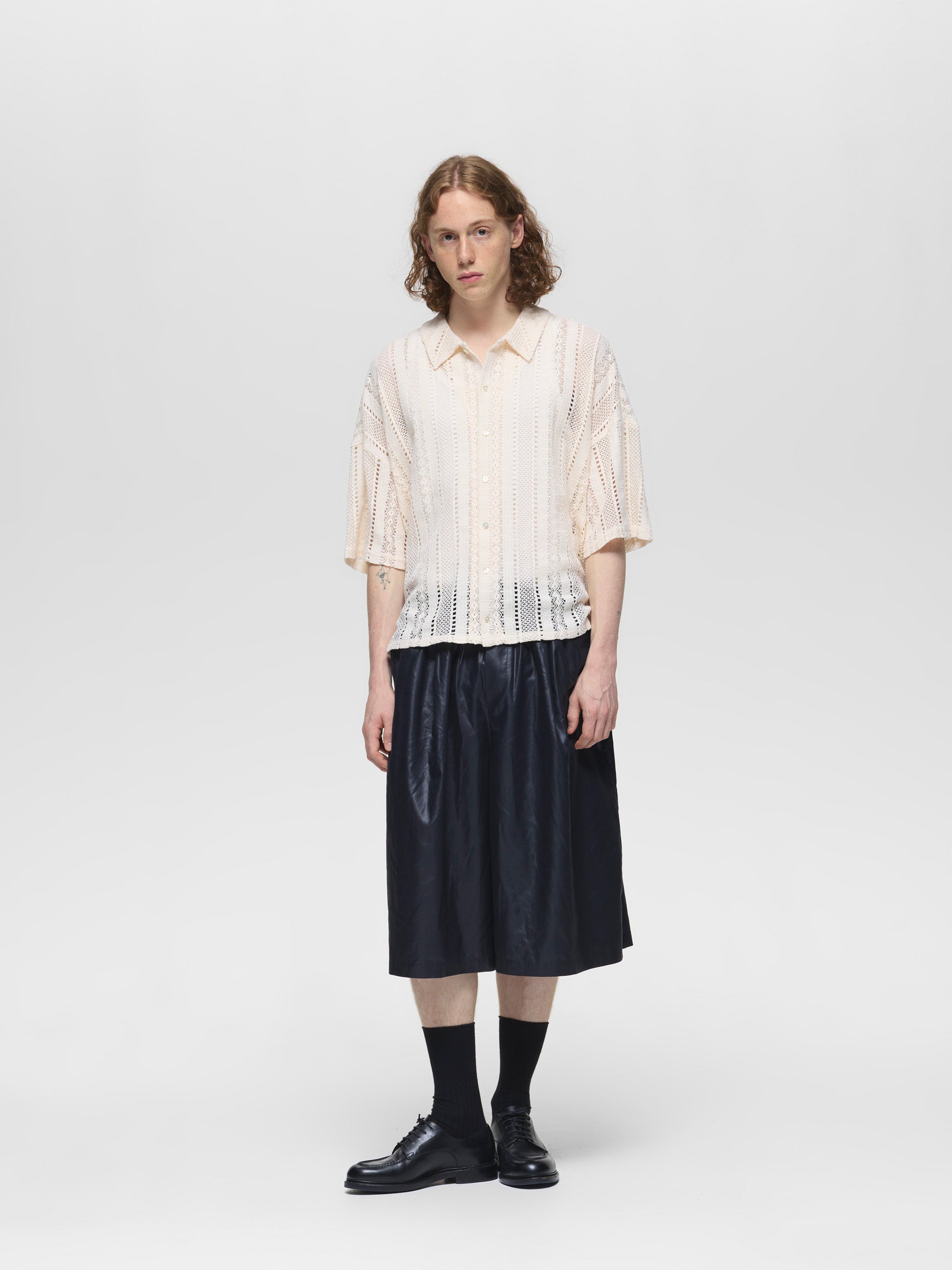 lace wide shirt | 1-530003-m – mizuiro ind
