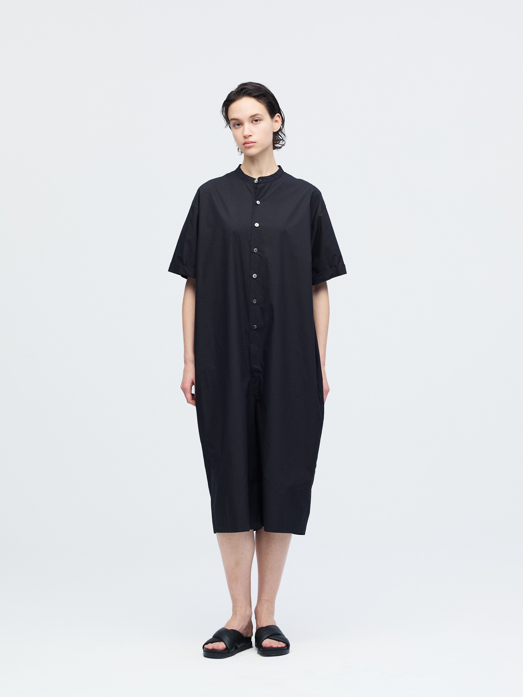 stand collar jumpsuit | 1-550002-w – mizuiro ind