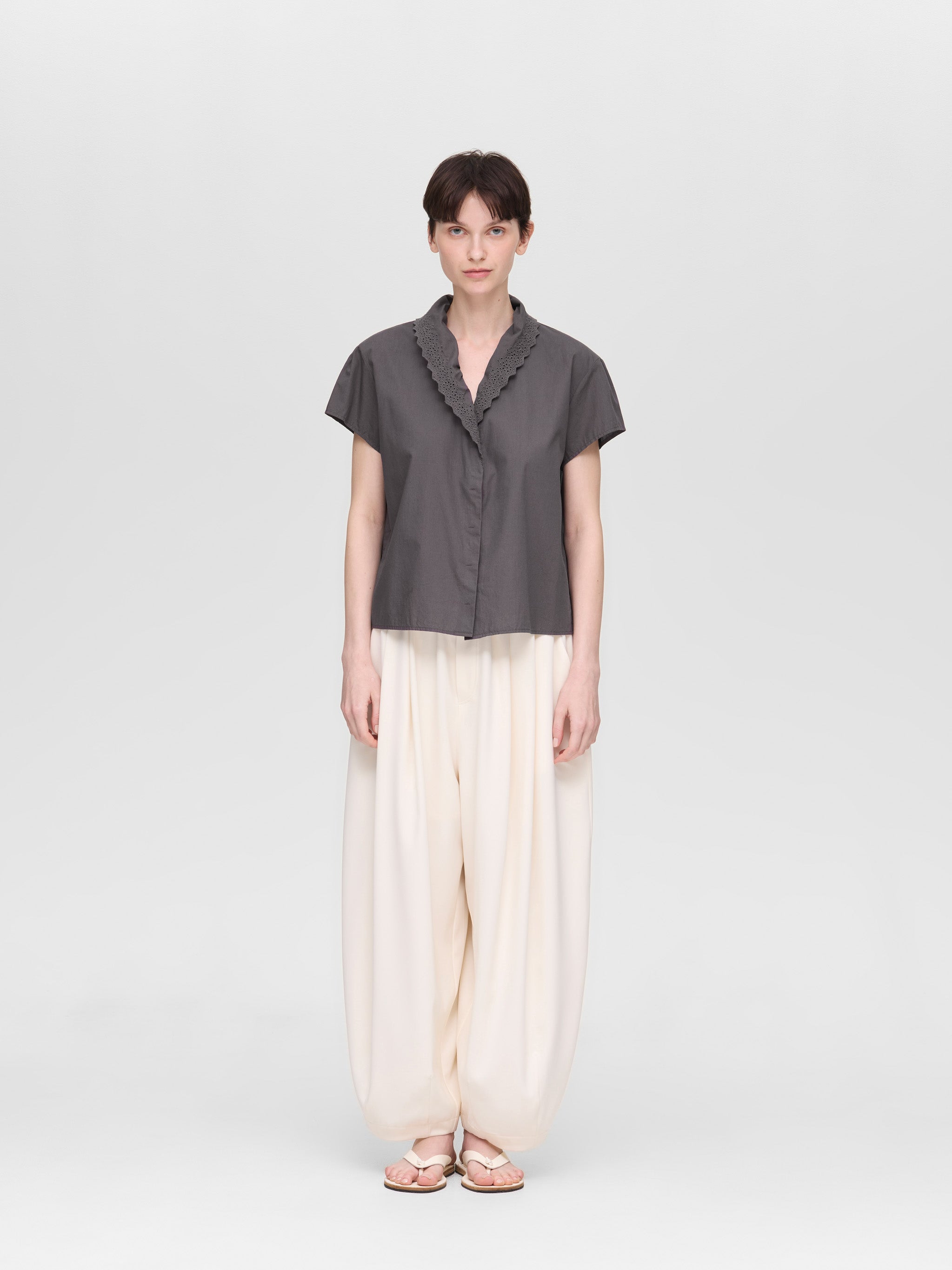lace collar shirt | 2-230115 – mizuiro ind