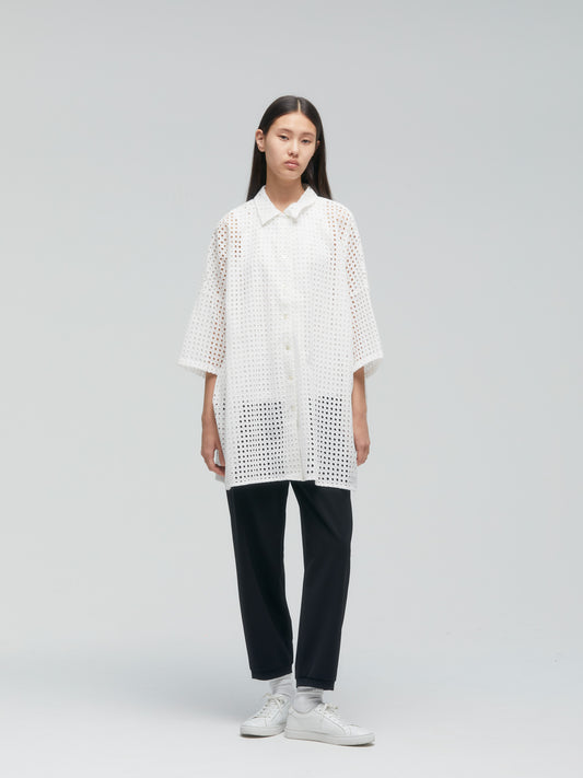lace wide shirt tunic | 1-230054