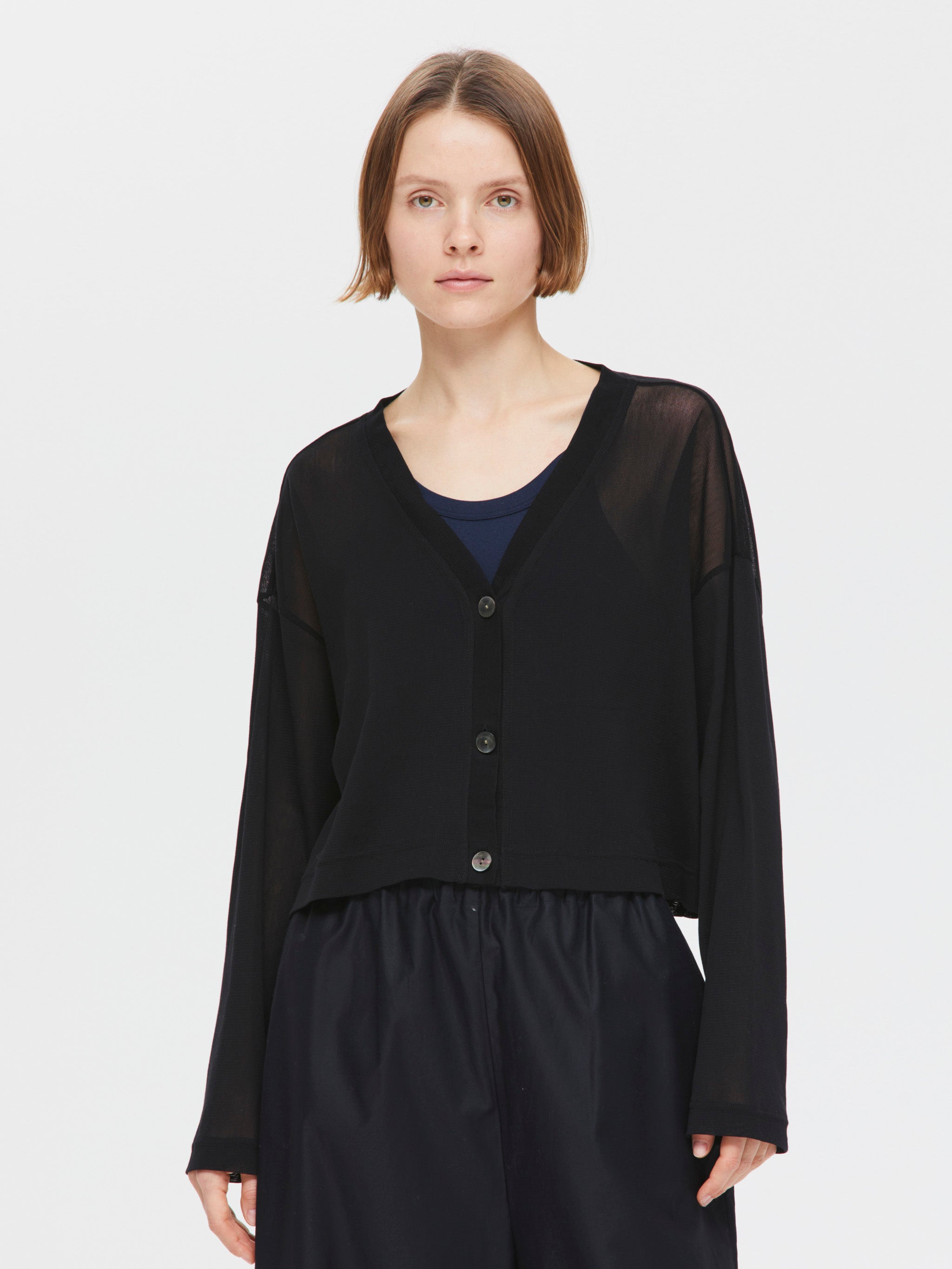 mesh V neck short C/D | 1-210064 – mizuiro ind