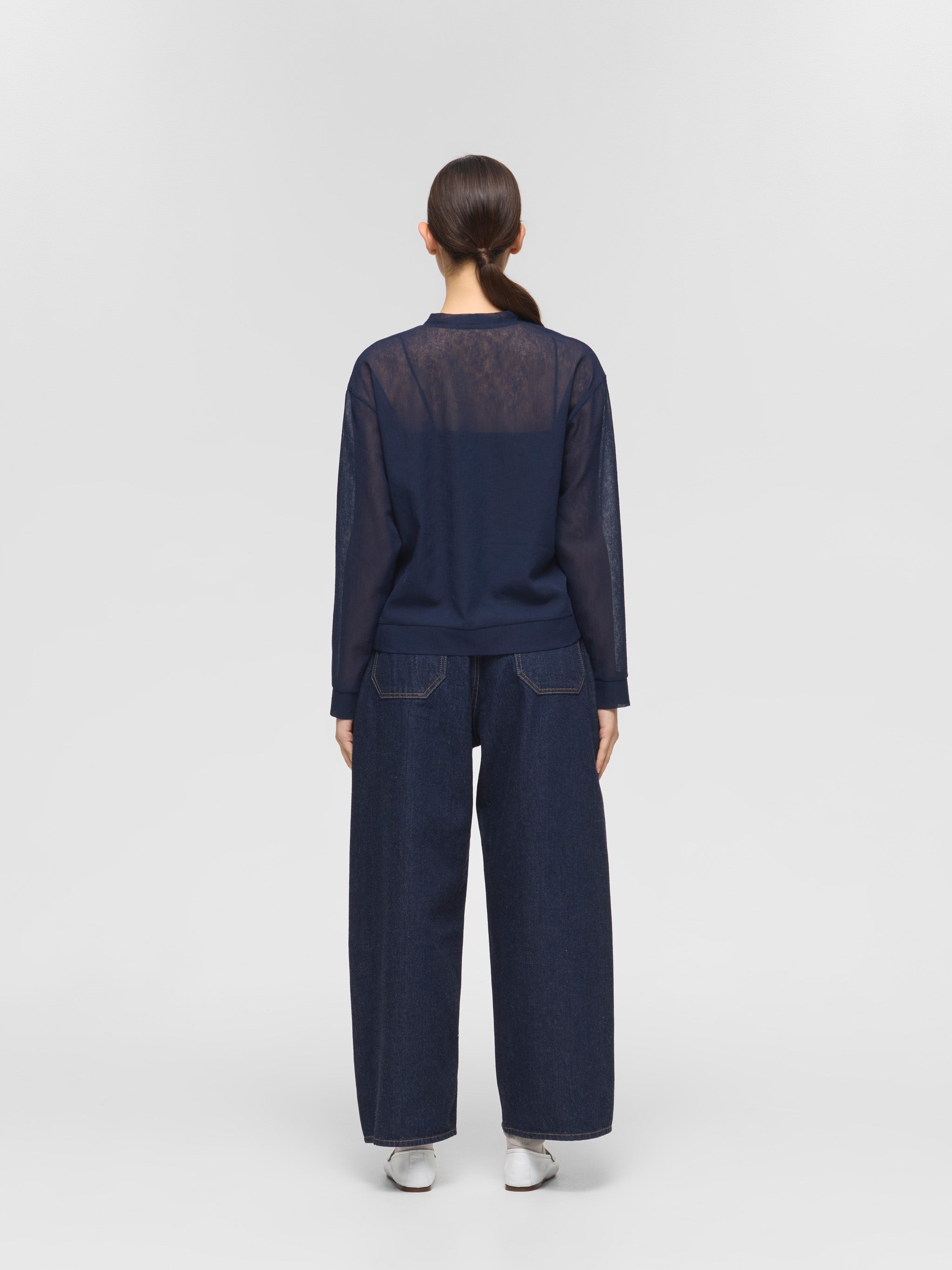 washer voile V neck C/D | 1-210072 – mizuiro ind