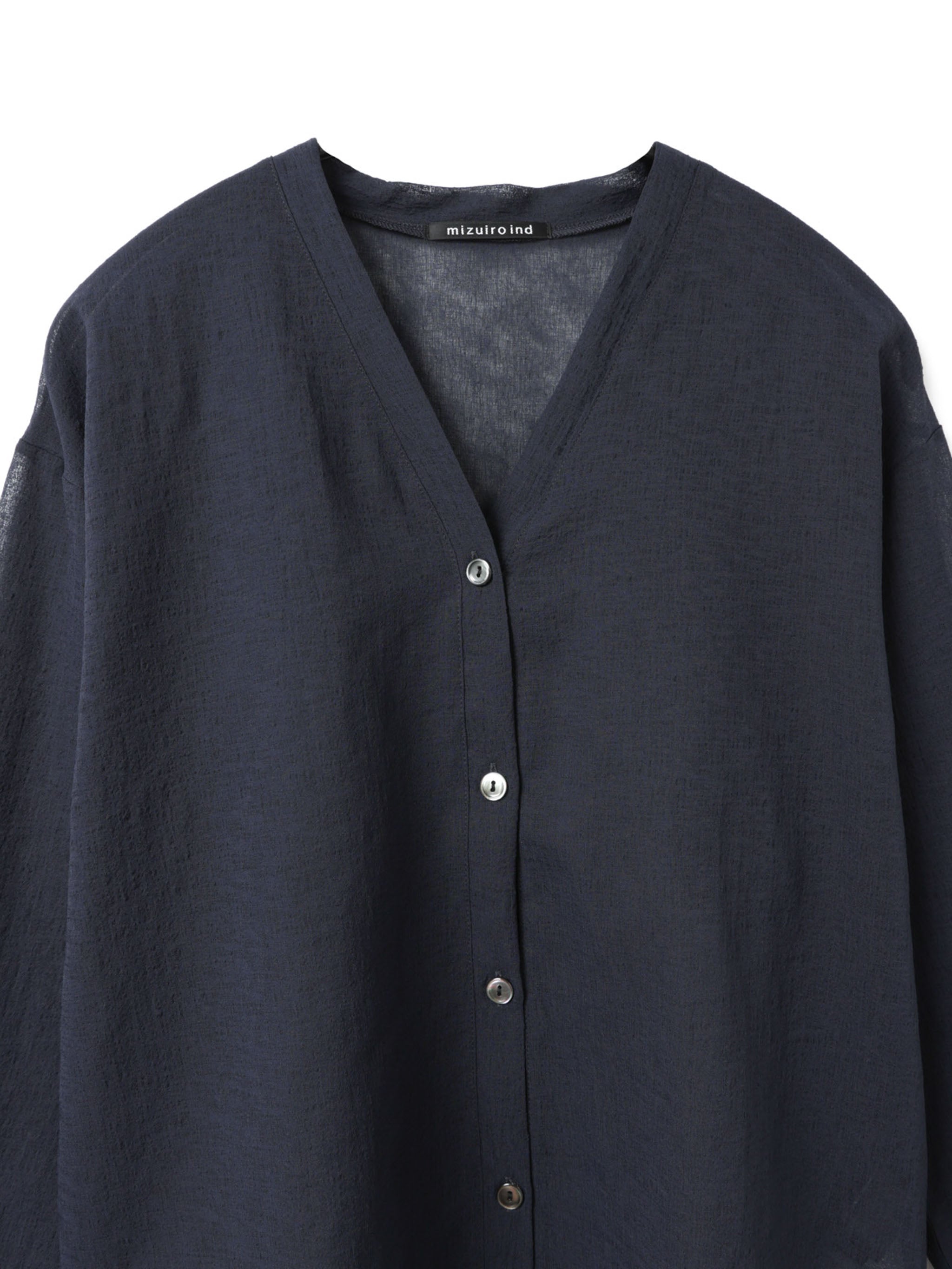 washer voile V neck C/D | 1-210072 – mizuiro ind