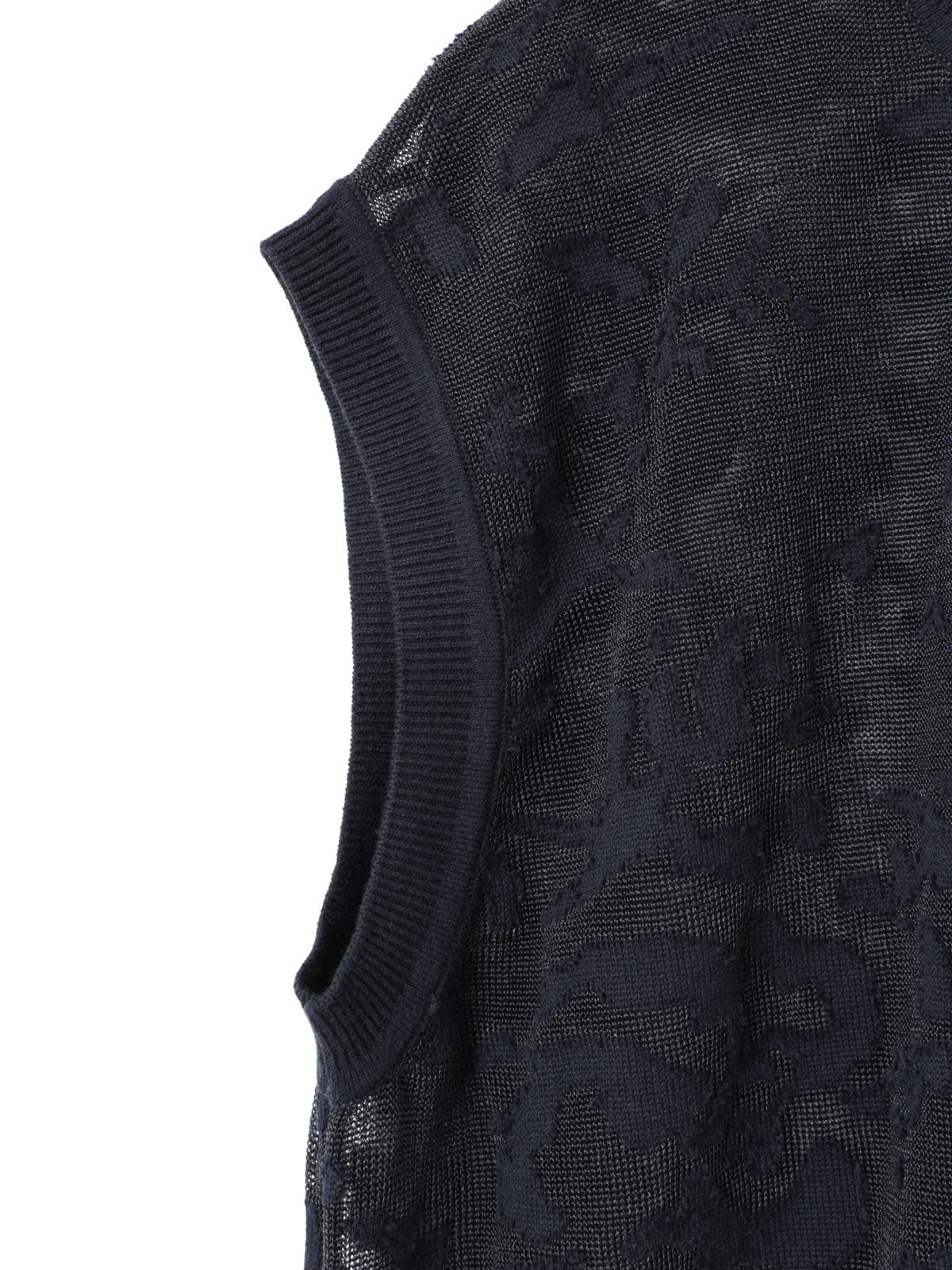 mesh embroidery short vest | 1-220072 – mizuiro ind