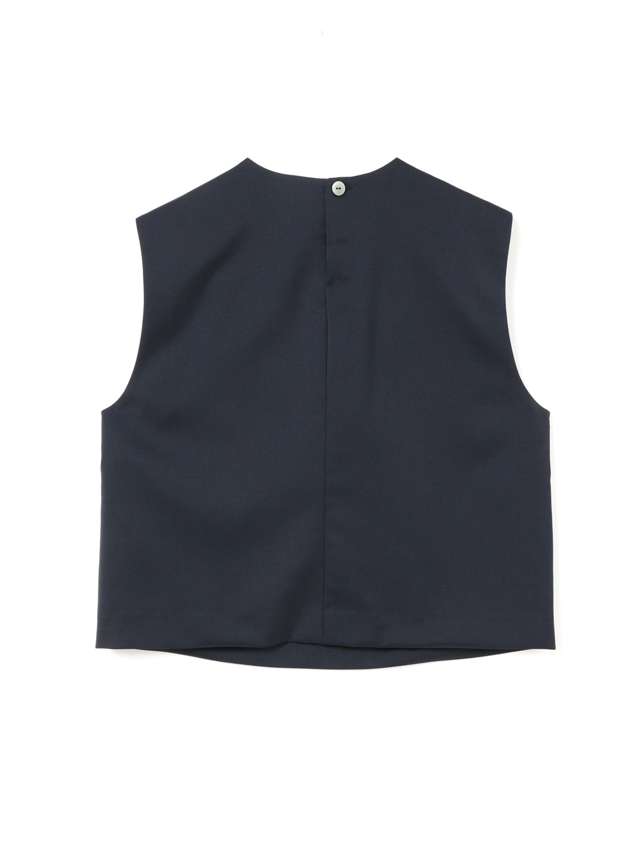 crew neck vest with pockets | 1-230053