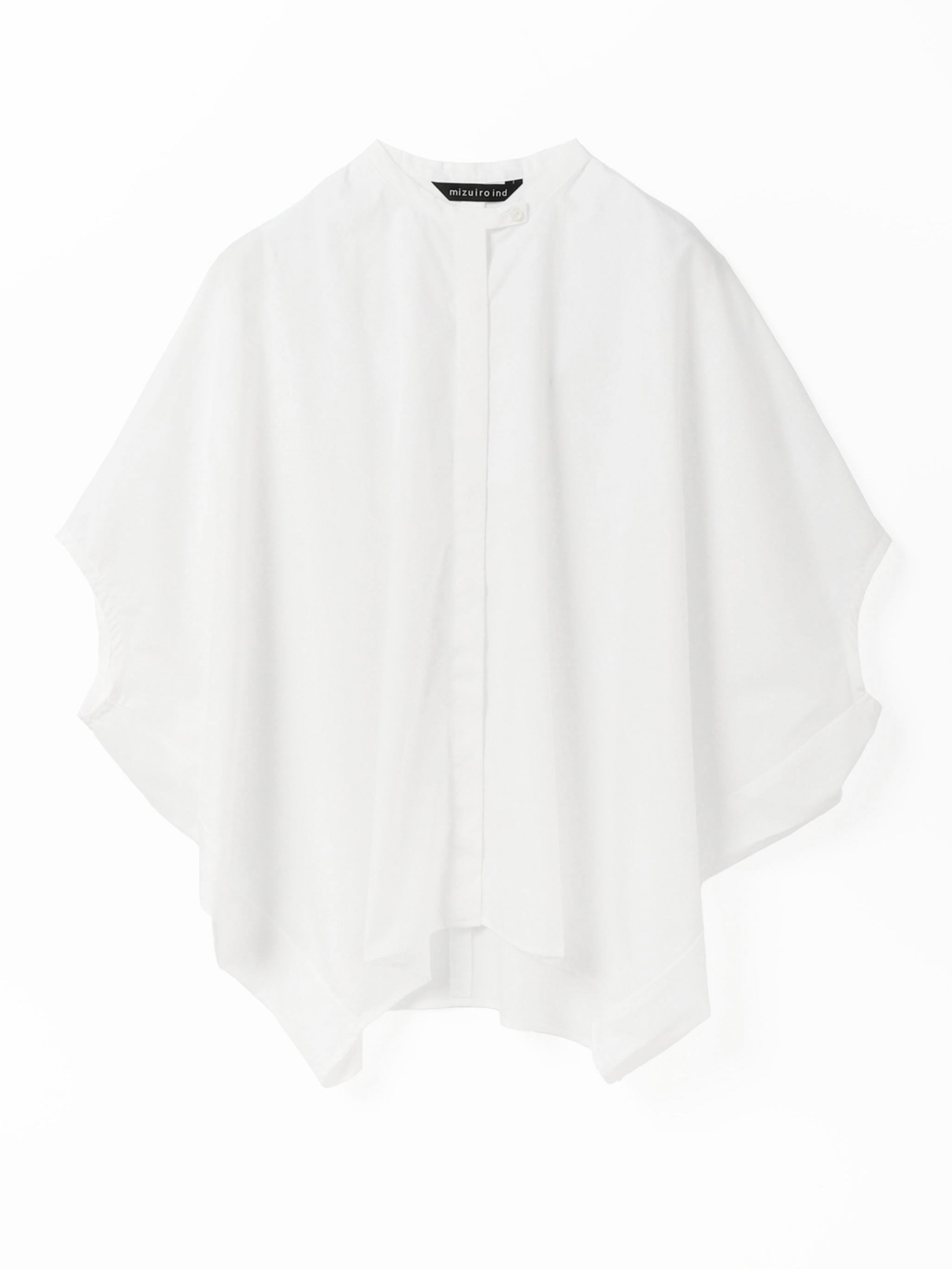 stand collar cocoon shirt | 1-230089 – mizuiro ind stand collar cocoon shirt | 1-230089 – mizuiro ind
