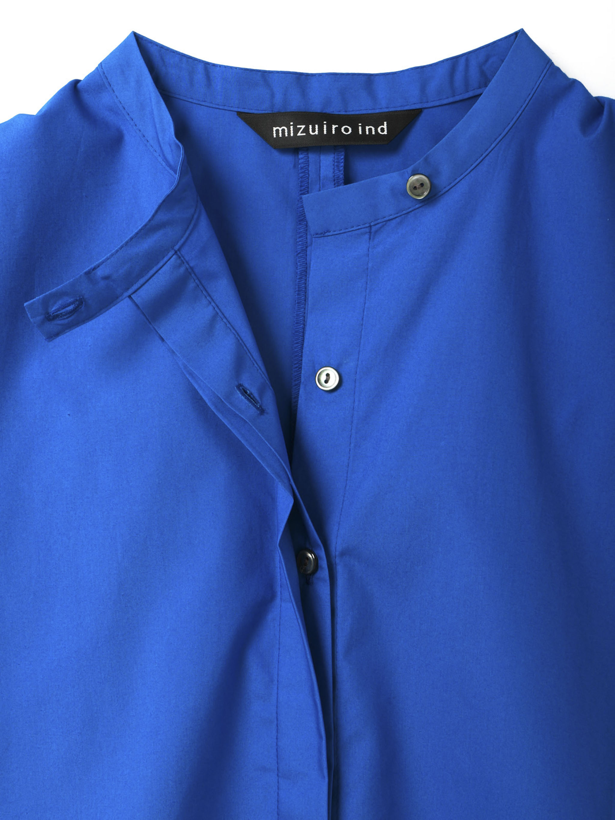 stand collar cocoon shirt | 1-230089 – mizuiro ind