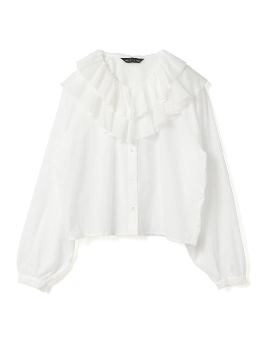 double frill collars shirt | 1-230106