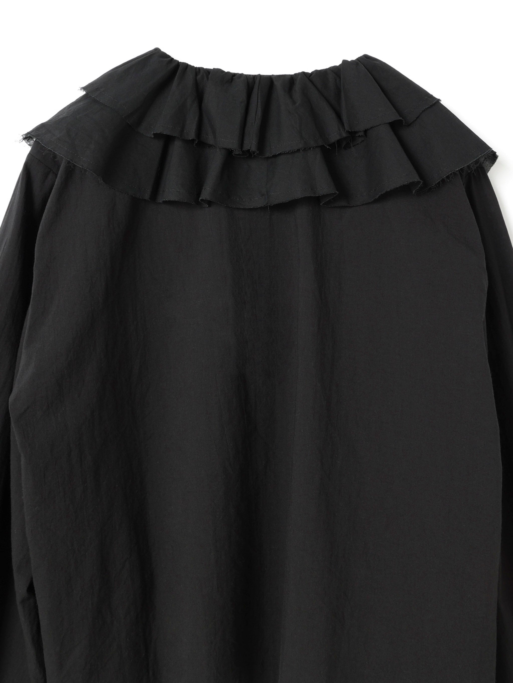 mizuiro ind shirt collar salopette です♡ mizuiro ind(ミズイロインド)｜gathered collar half slv shirt