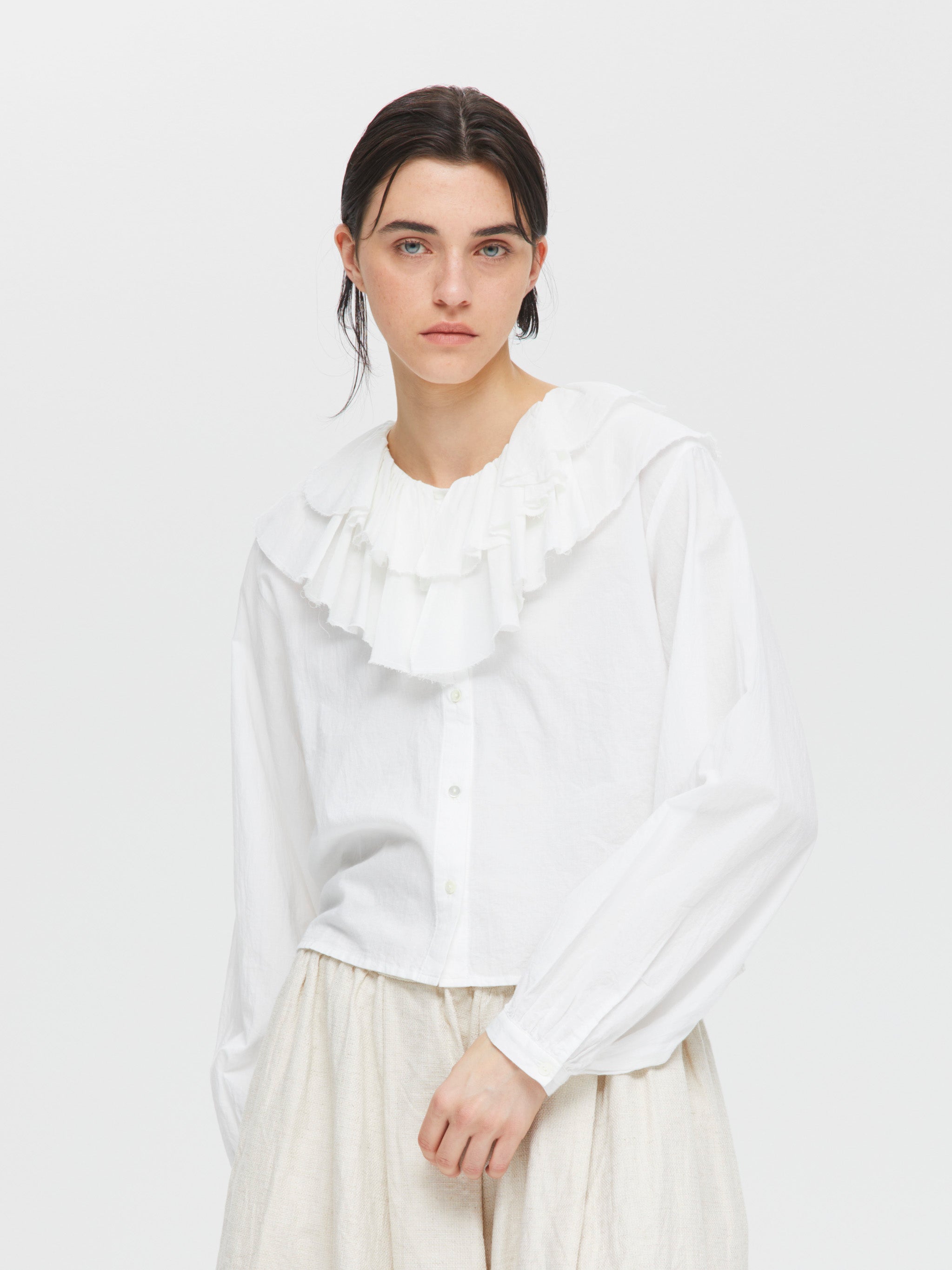 double frill collars shirt | 1-230106 – mizuiro ind