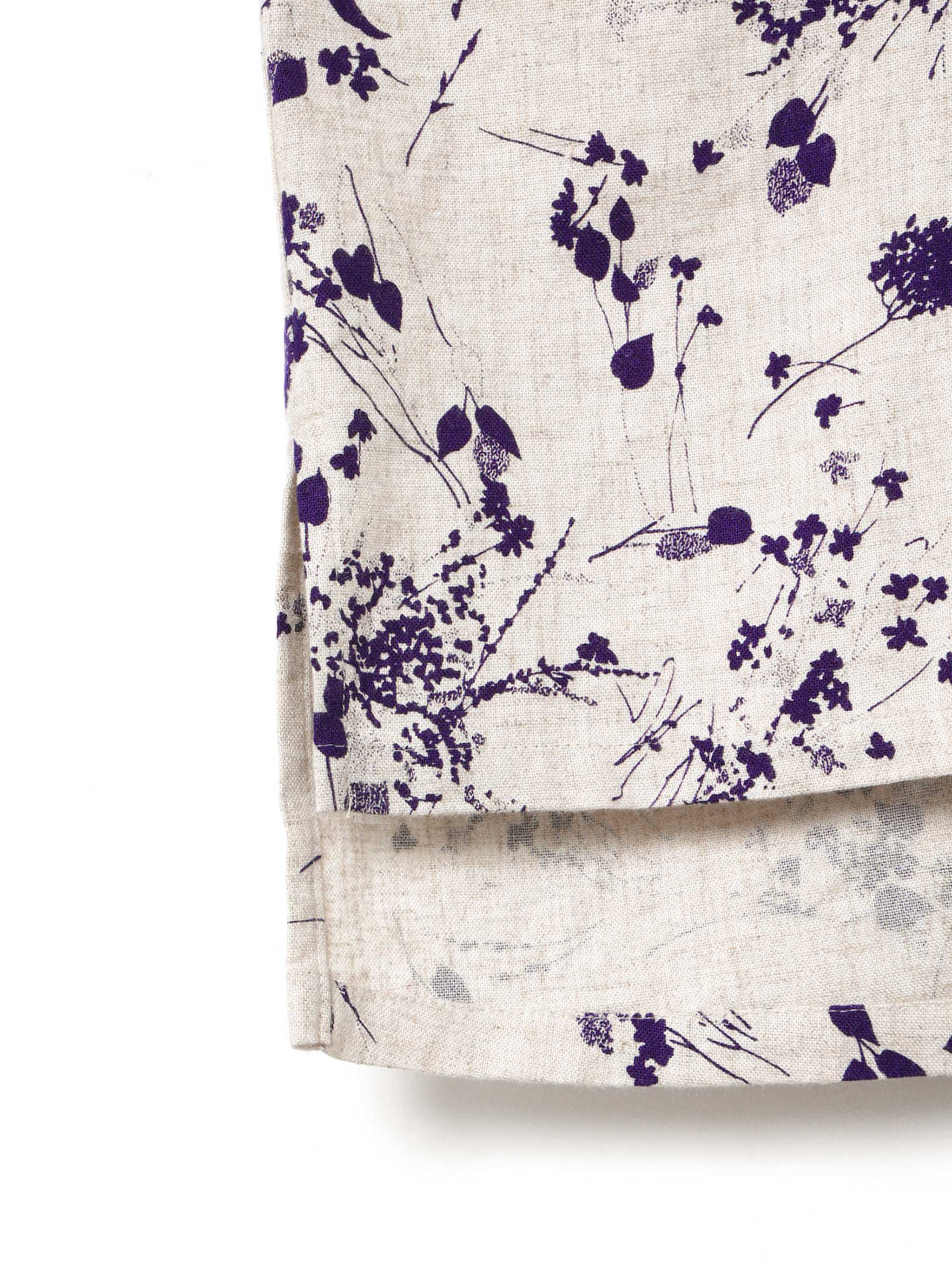 rayon linen print wide shirt | 1-230108 – mizuiro ind