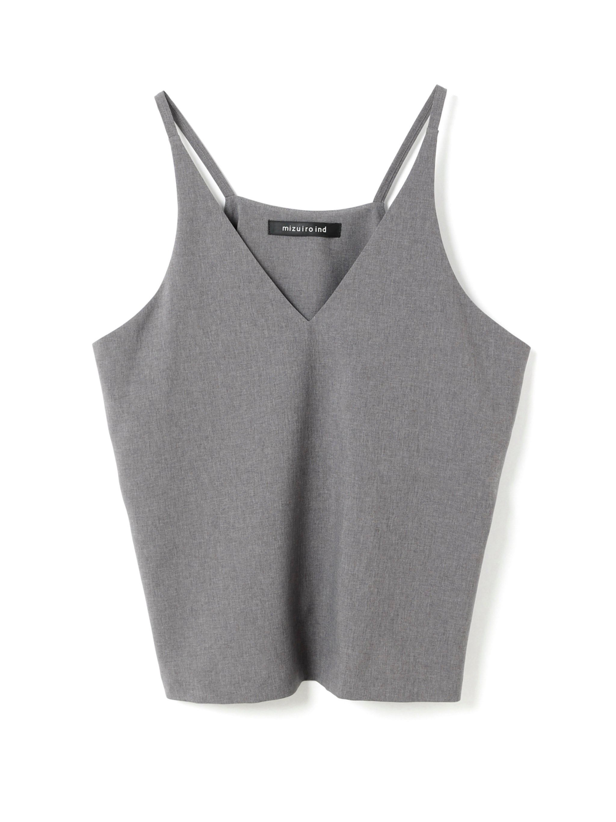 美品mizuiro ind Vネックキャミソールベスト 1-230114 グレー camisole vest | 1-230114 – mizuiro ind