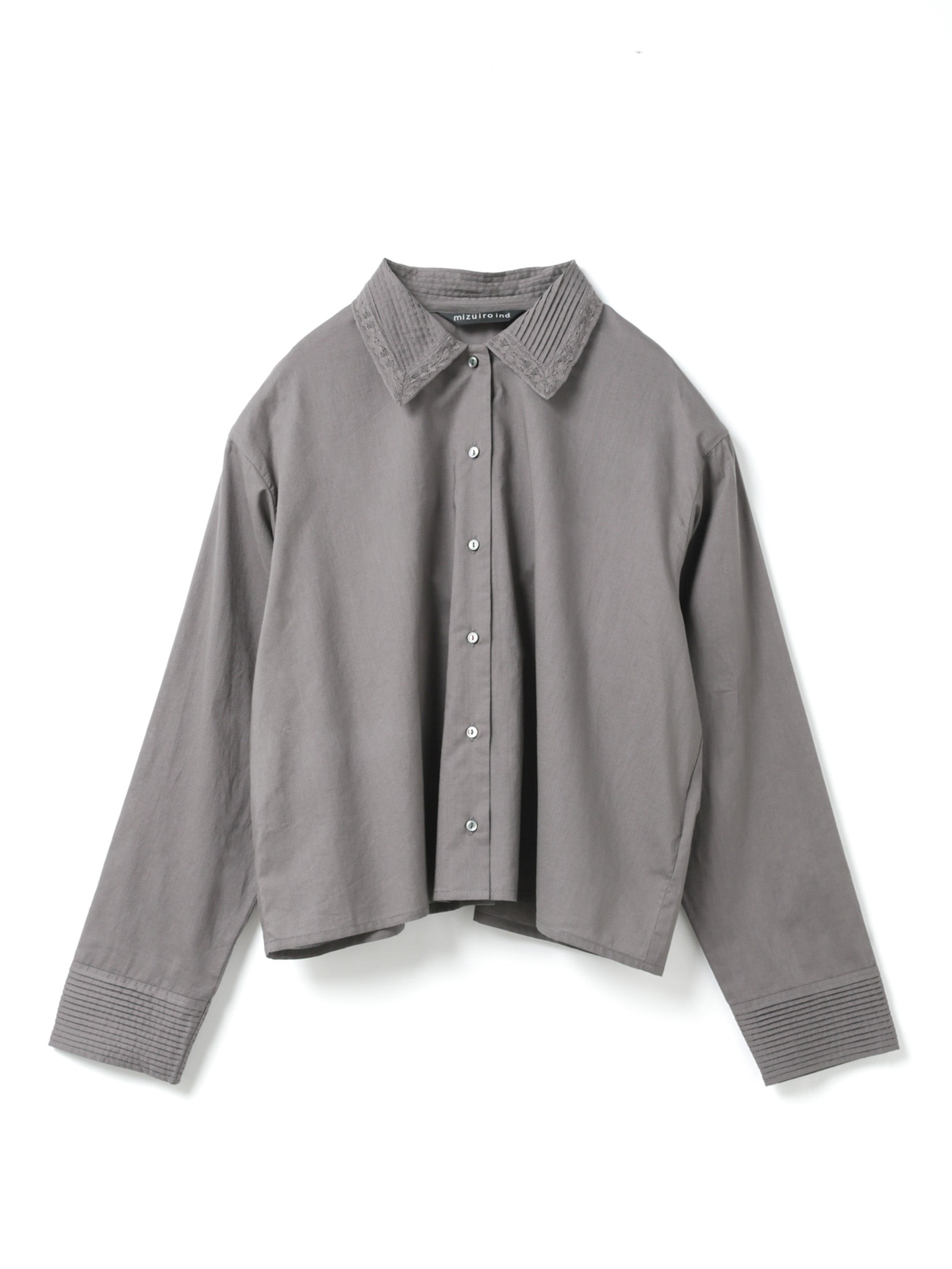 pin tuck collar shirt | 1-230126 – mizuiro ind