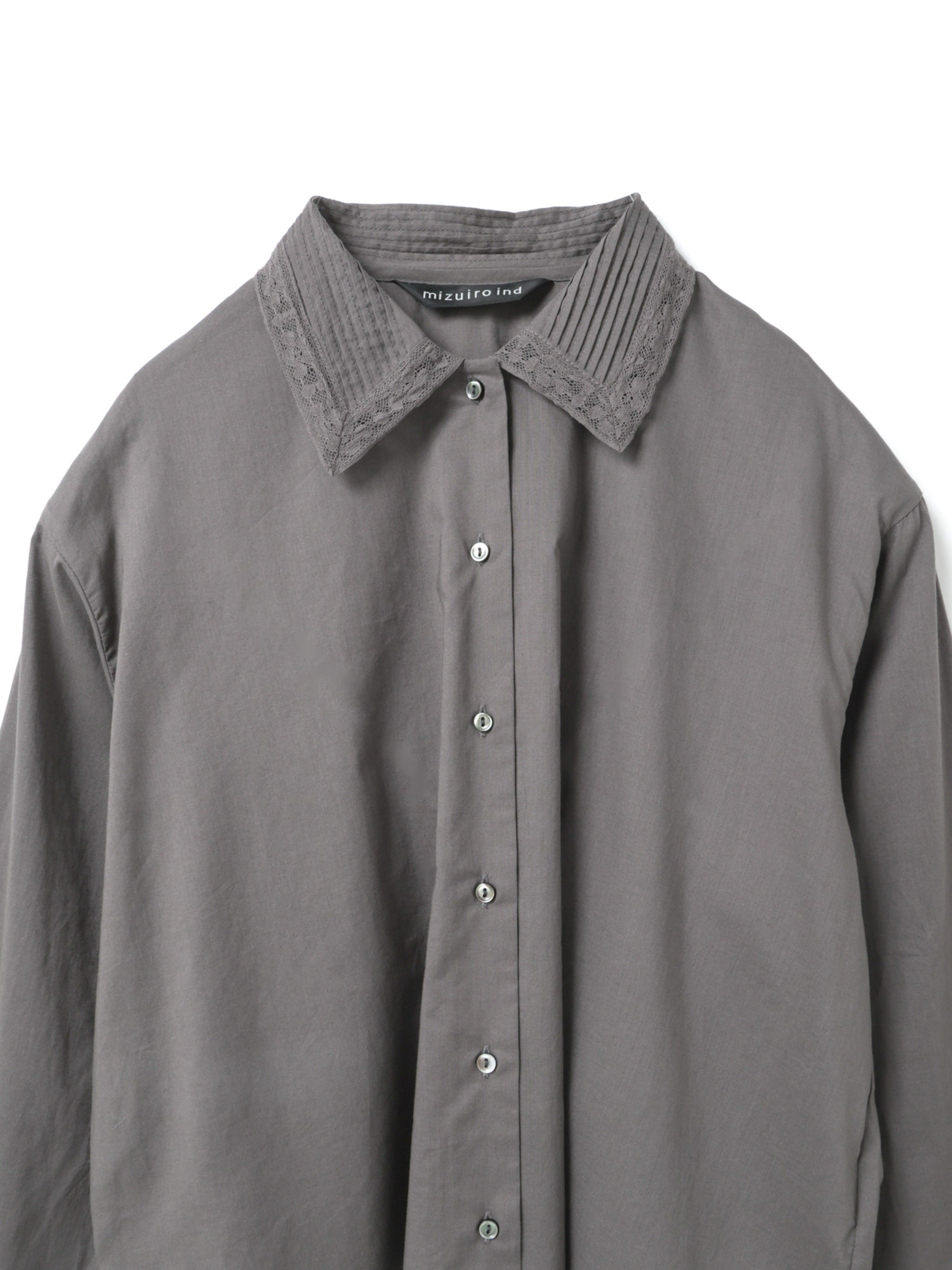 pin tuck collar shirt | 1-230126 – mizuiro ind