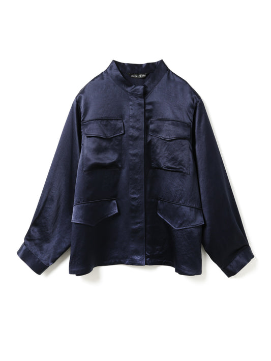 satin work shirt | 1-230130
