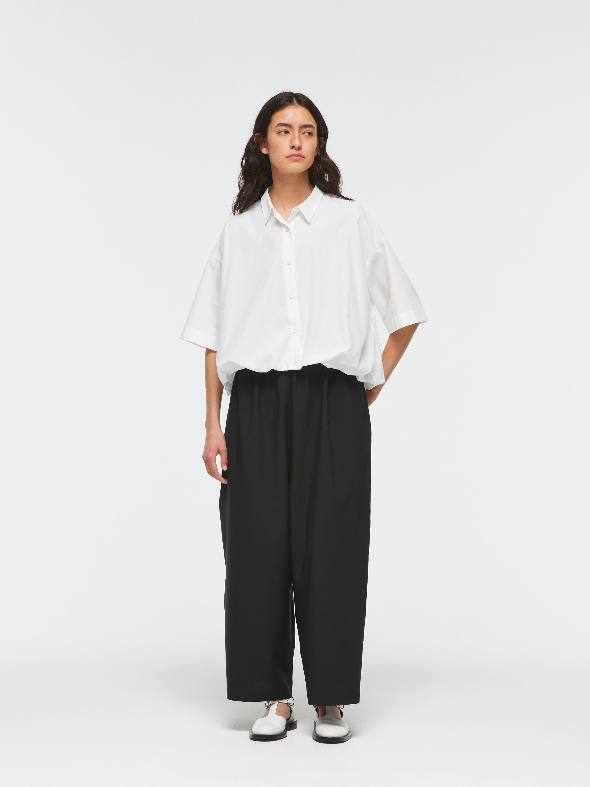 half slv balloon shirt | 1-230137 – mizuiro ind