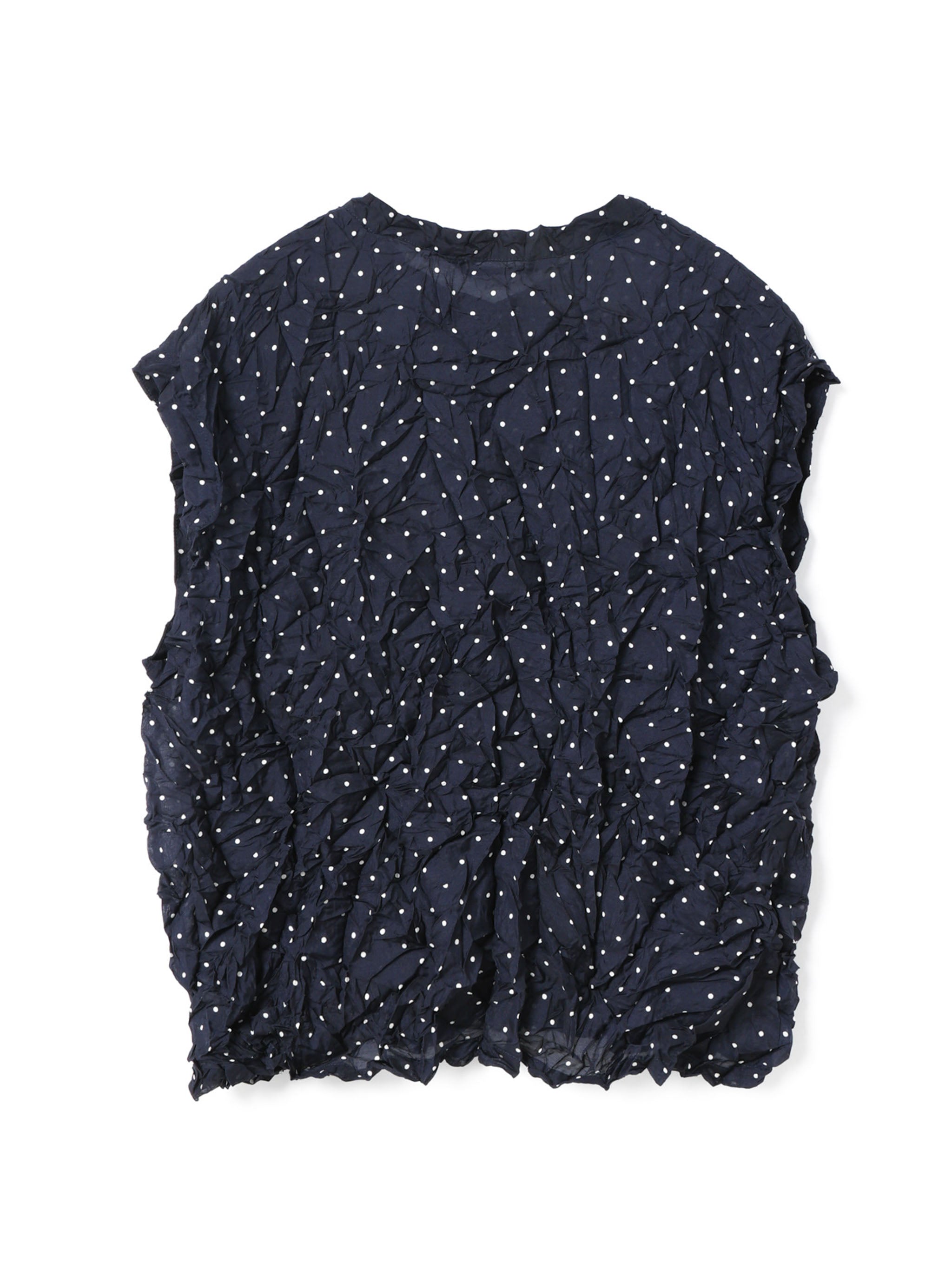 dots print catch washer N/S shirt | 1-230140 – mizuiro ind