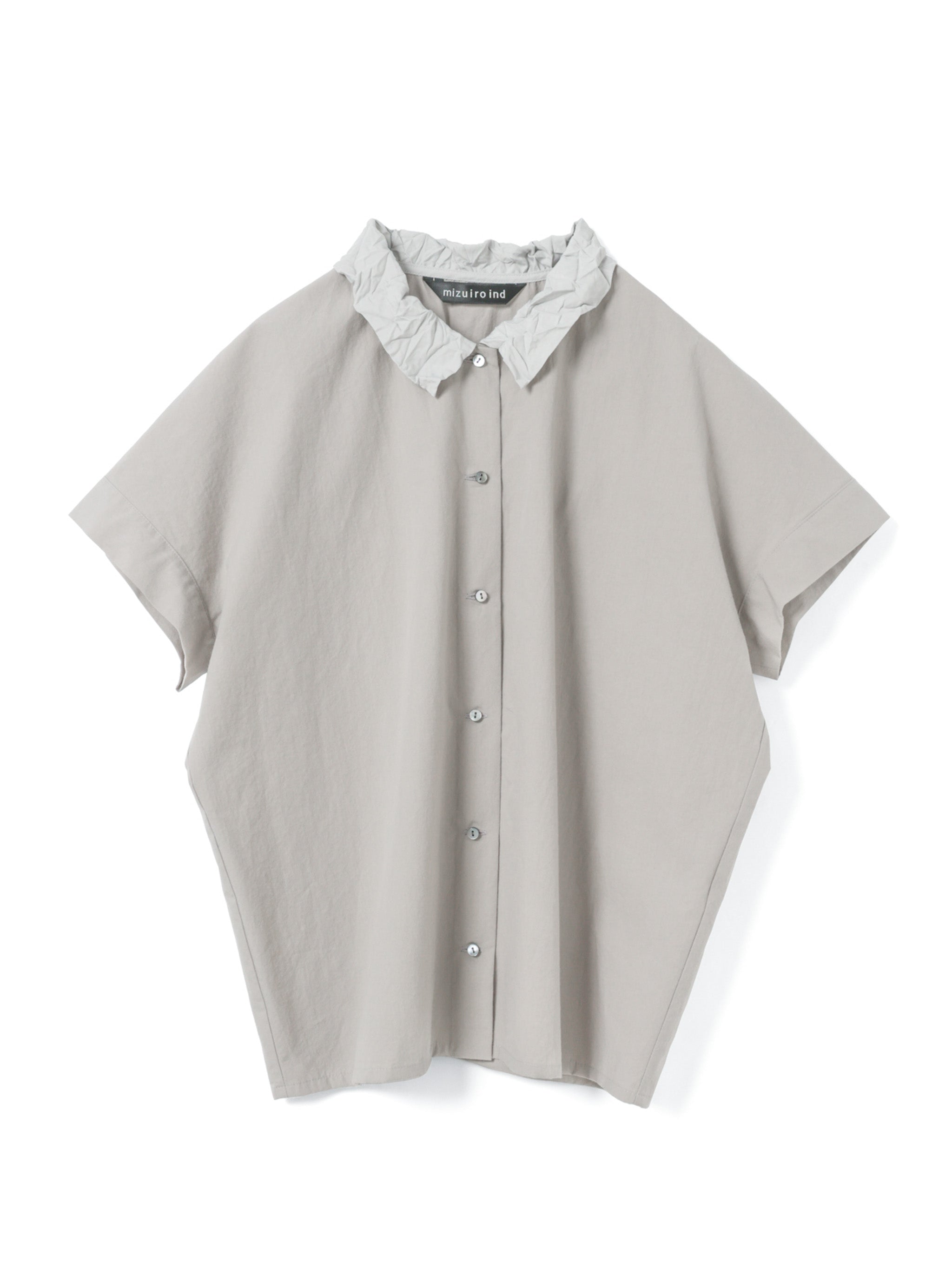 washer collar wide shirt | 1-230155 – mizuiro ind