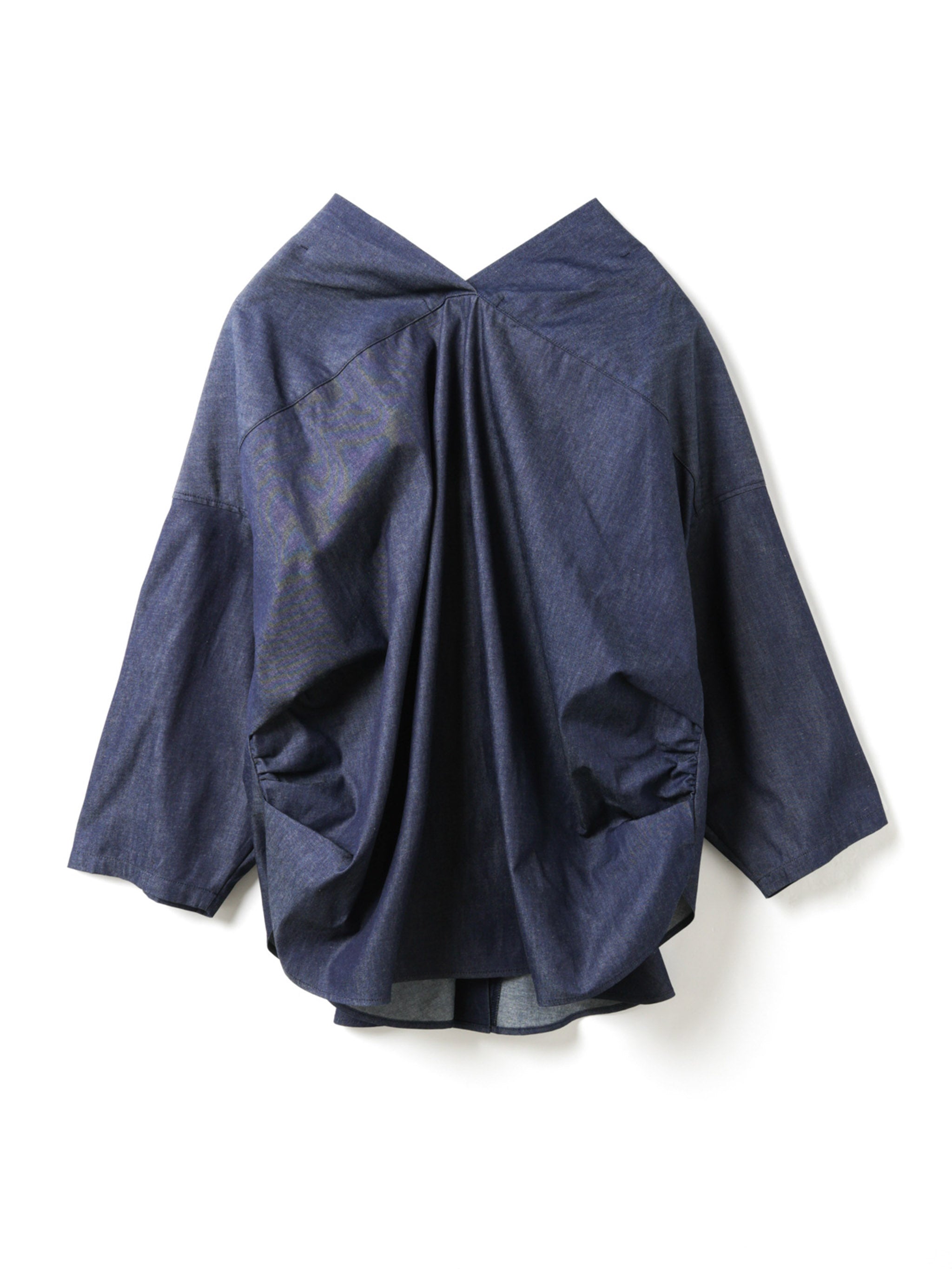 V neck denim shirt | 1-230156 – mizuiro ind