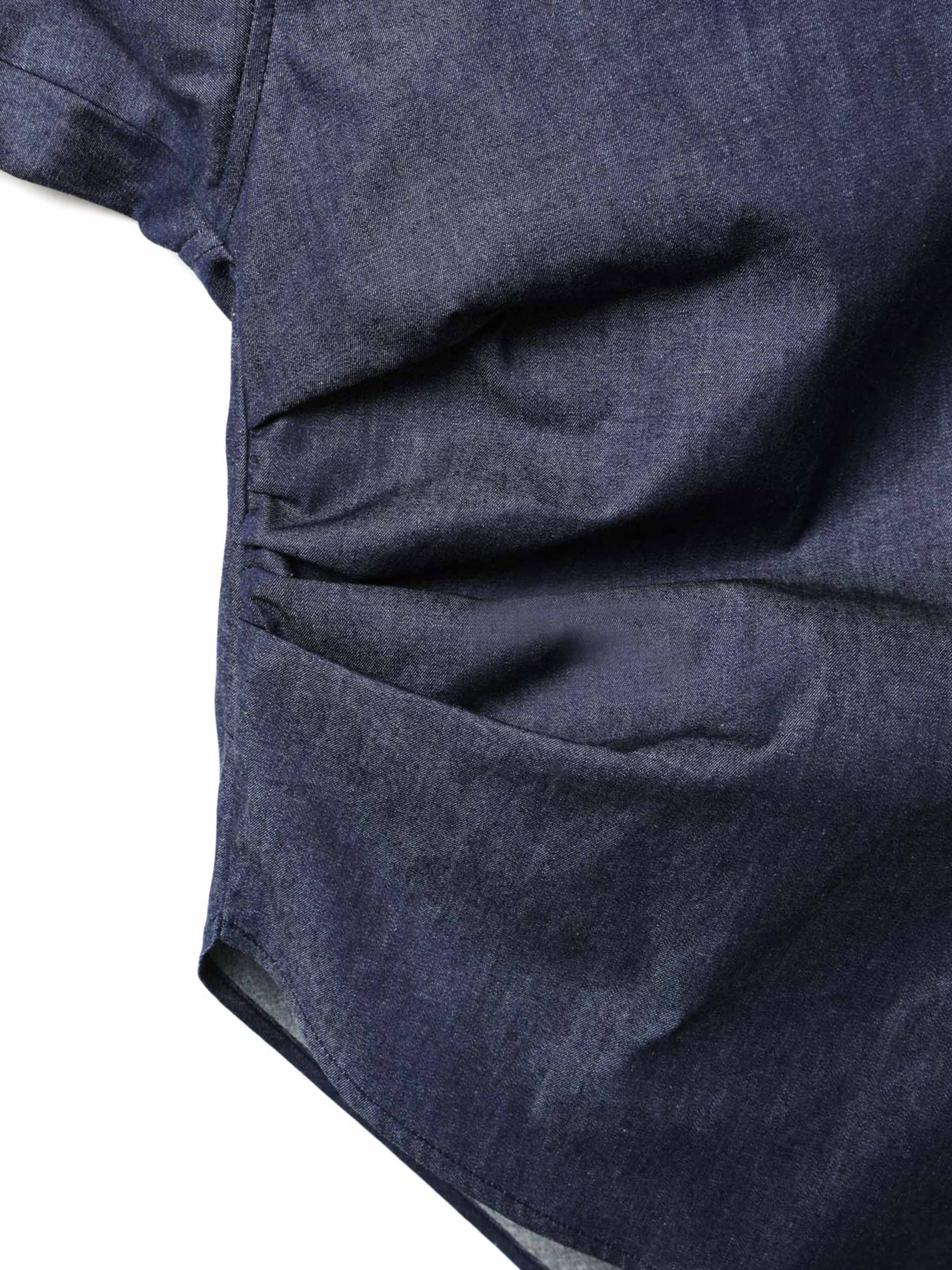 V neck denim shirt | 1-230156 – mizuiro ind