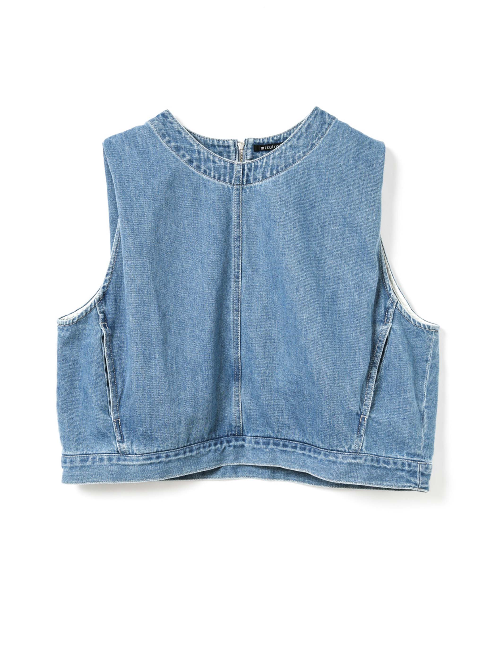 denim vest | 1-230157BL – mizuiro ind