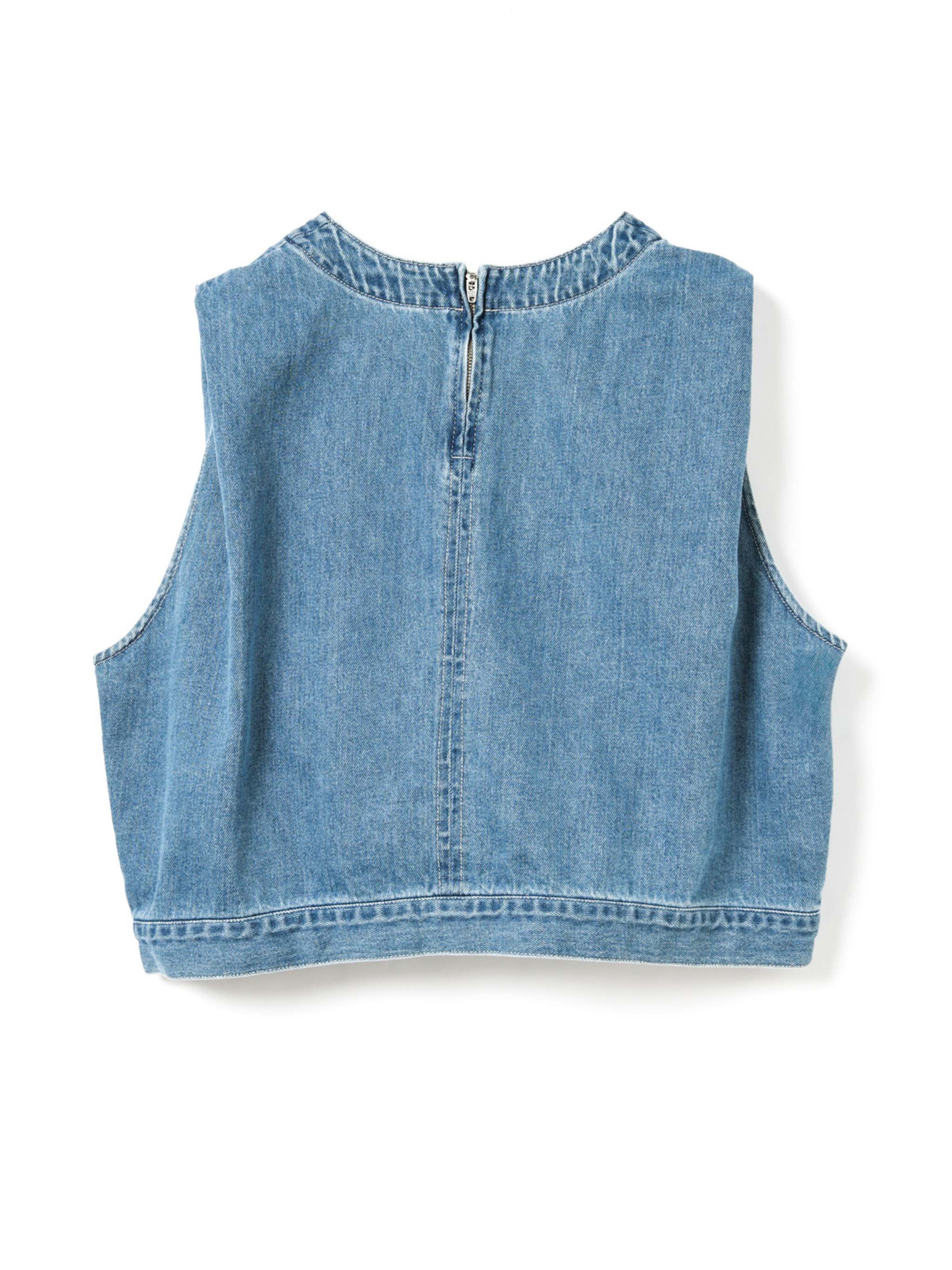 denim vest | 1-230157BL – mizuiro ind