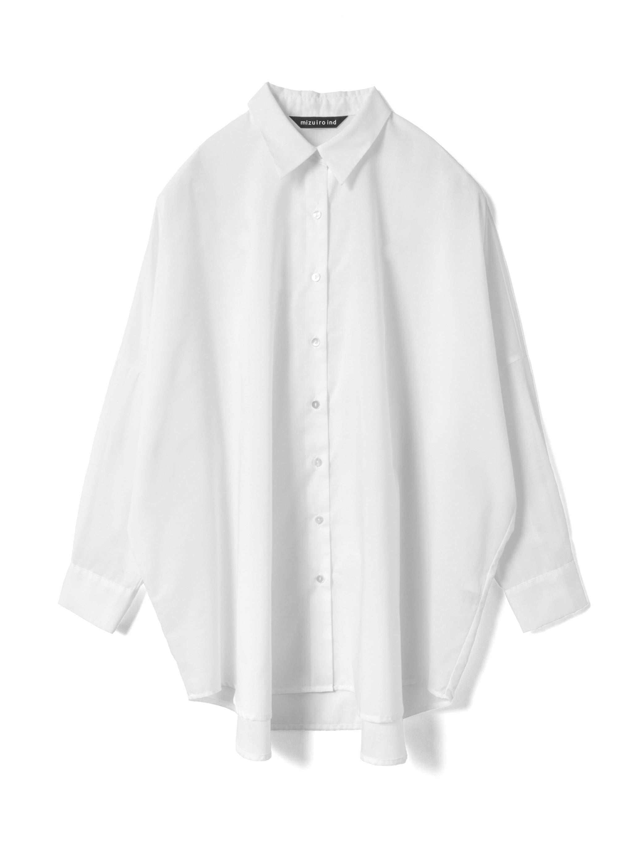 Kazuです T/C sheer wide shirt | 1-230162 – mizuiro ind