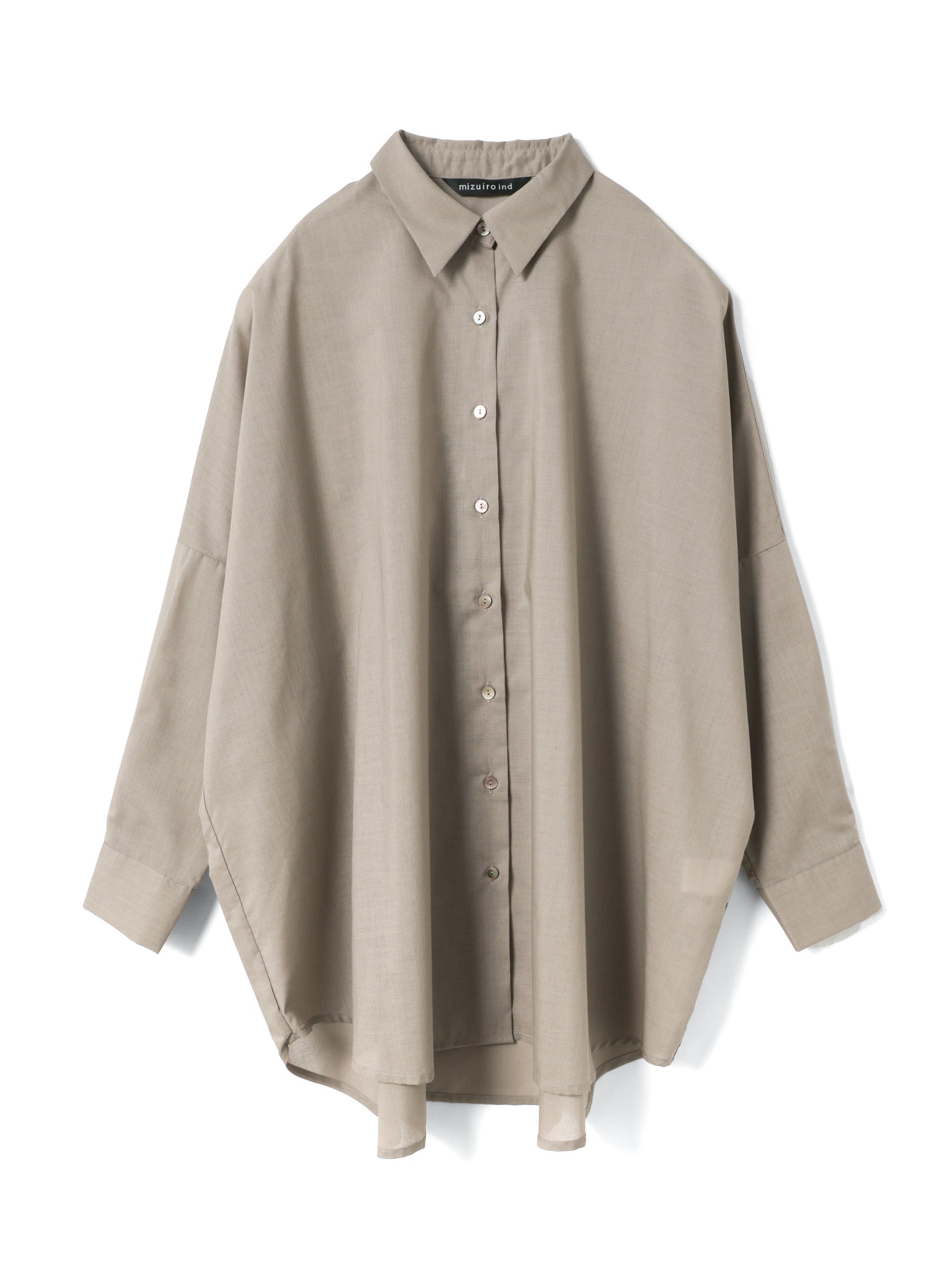 既購入ok.2019ミラノコレクシュン本体 T/C sheer wide shirt | 1-230162 – mizuiro ind