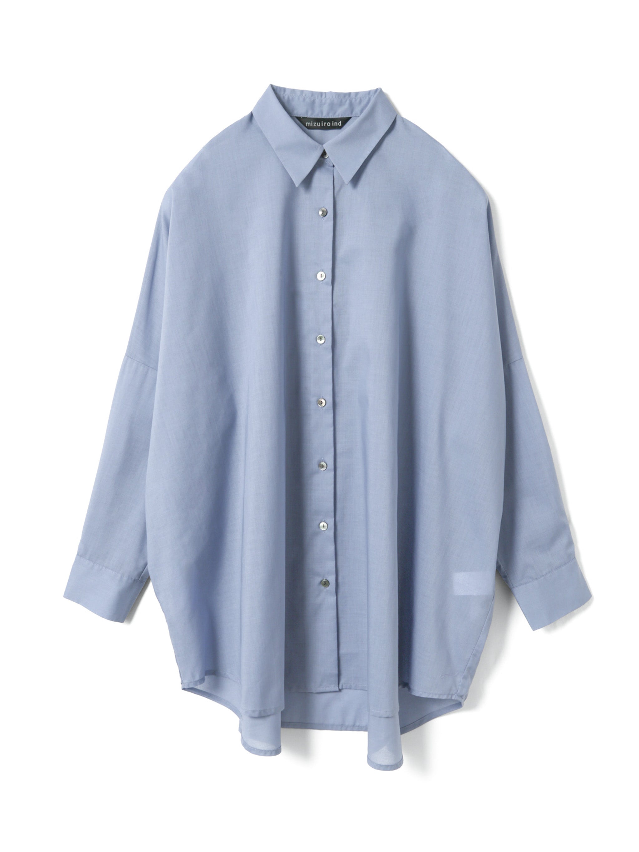 T/C sheer wide shirt | 1-230162 – mizuiro ind