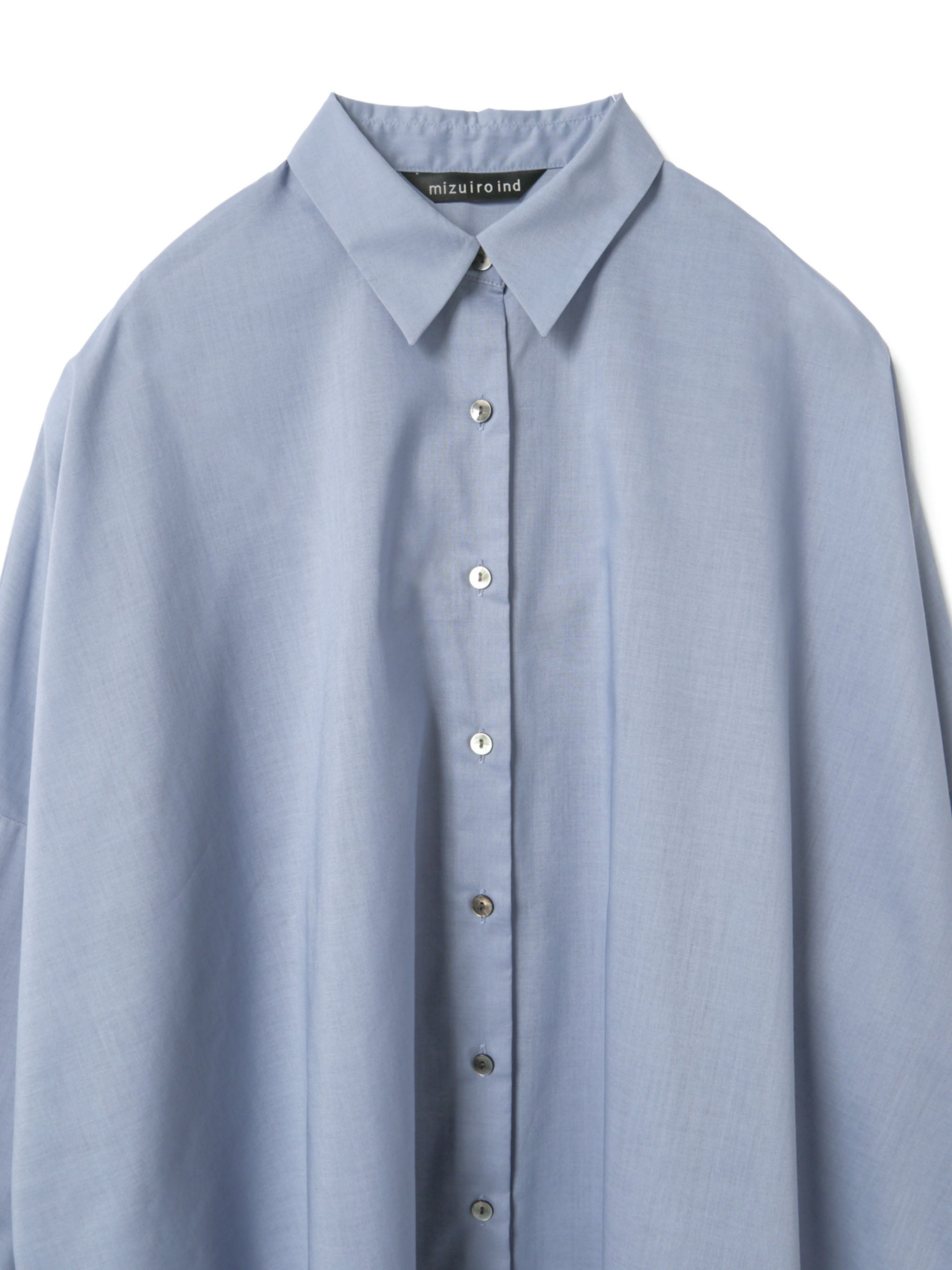 T/C sheer wide shirt | 1-230162 – mizuiro ind