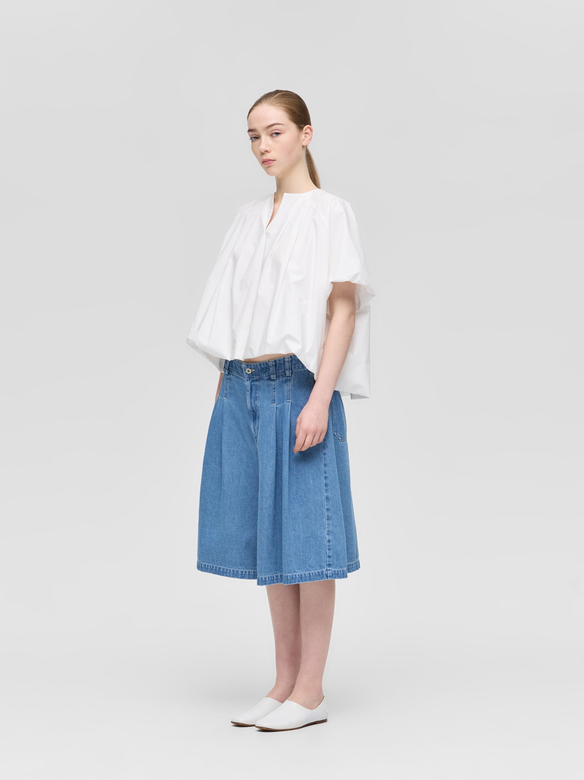 ballon no collar shirt | 1-230163 – mizuiro ind