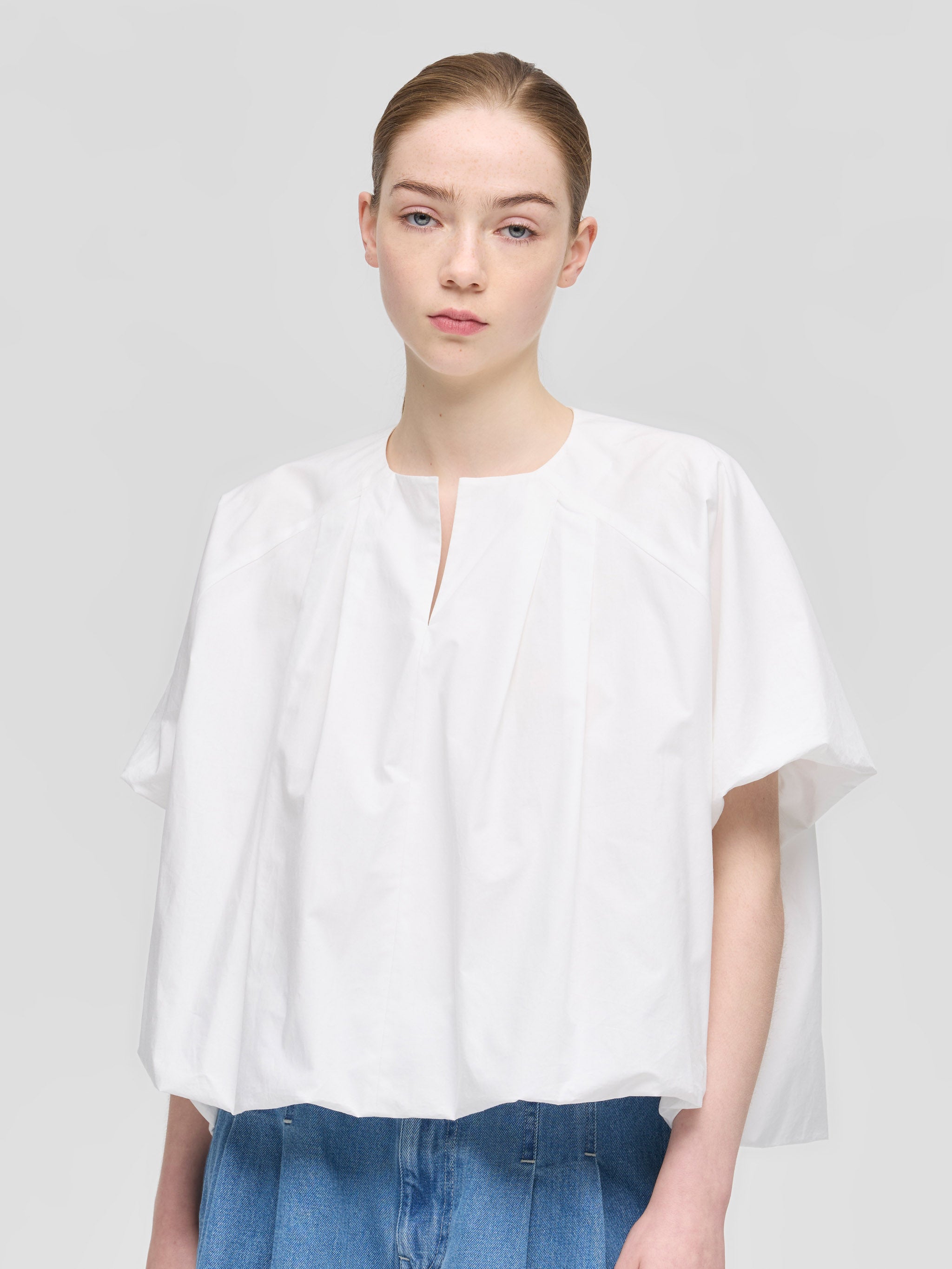 ballon no collar shirt | 1-230163 – mizuiro ind