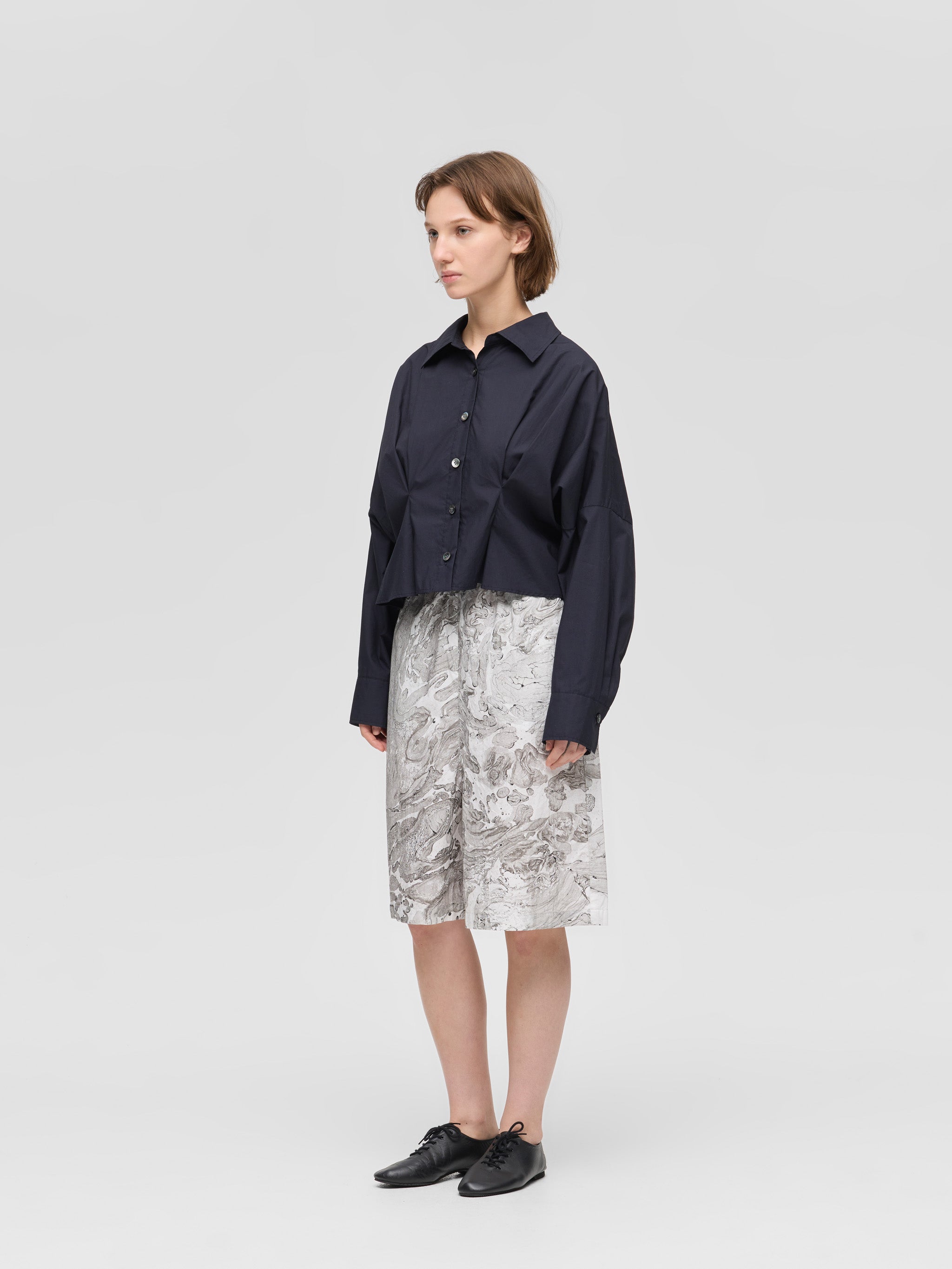 cocoon short shirt | 1-230164 – mizuiro ind