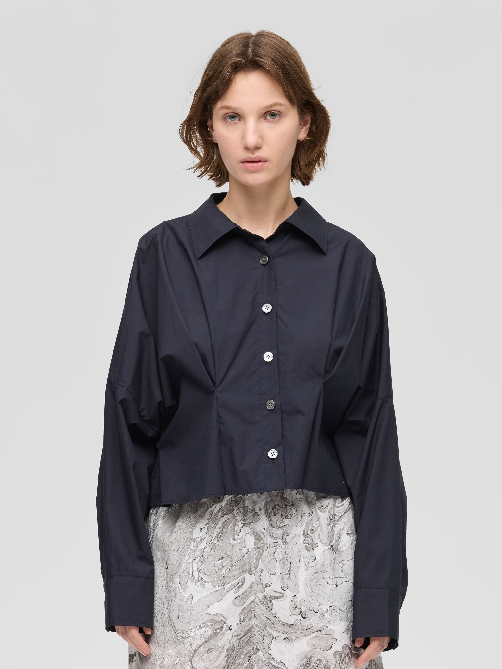 cocoon short shirt | 1-230164 – mizuiro ind