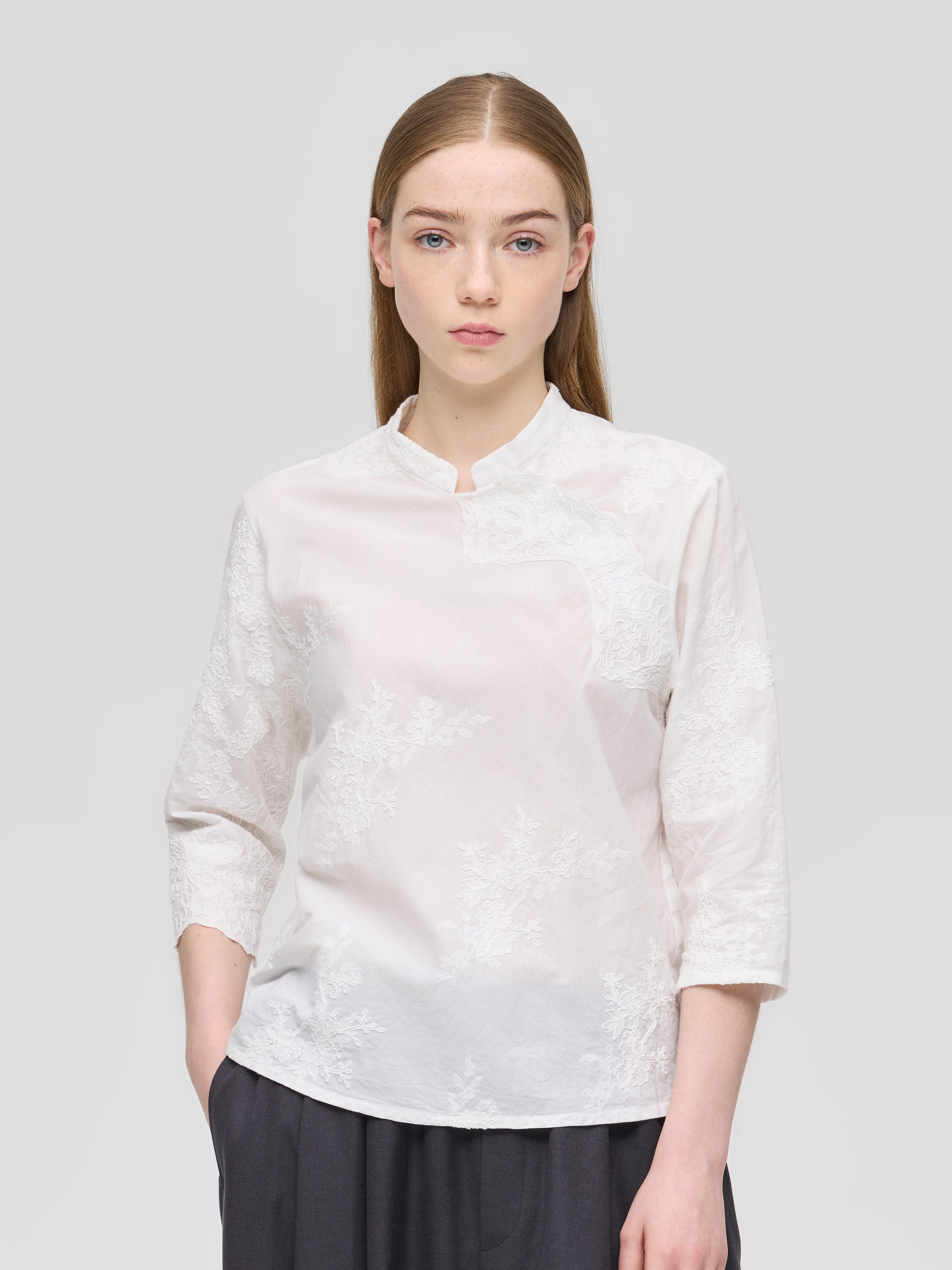 lace chinoiserie shirt | 1-230168 – mizuiro ind