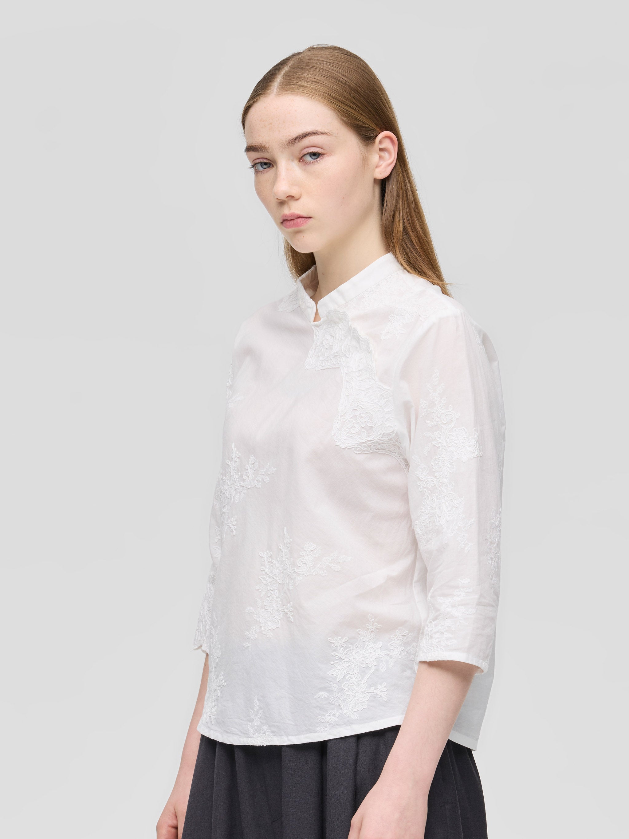 lace chinoiserie shirt | 1-230168 – mizuiro ind