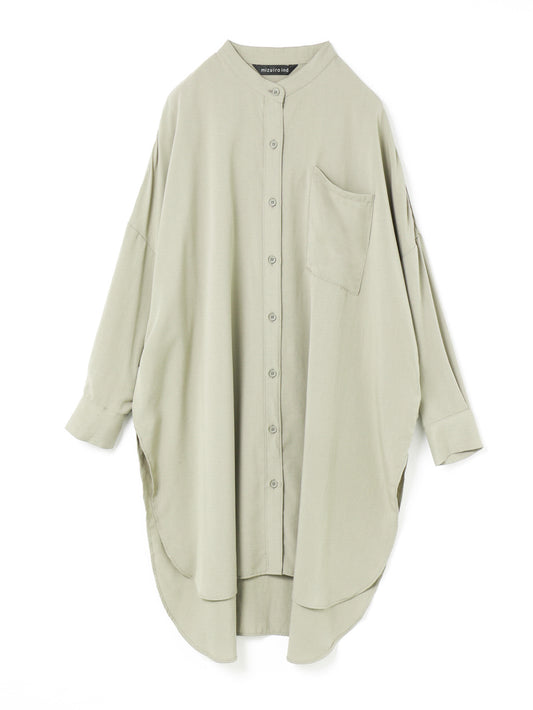 T/R band collar long shirt | 1-230169