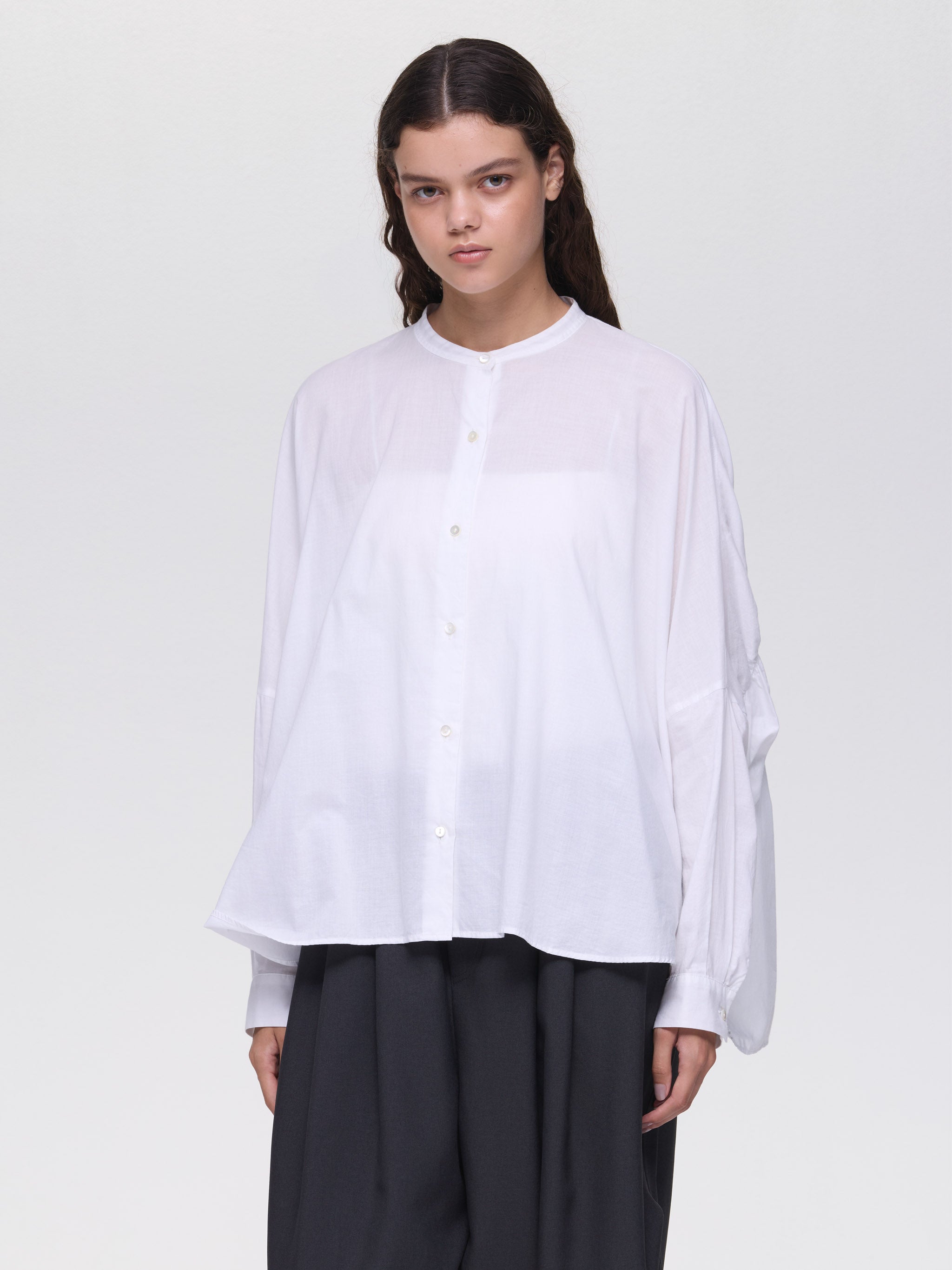 back gather wide shirt | 1-238975 – mizuiro ind