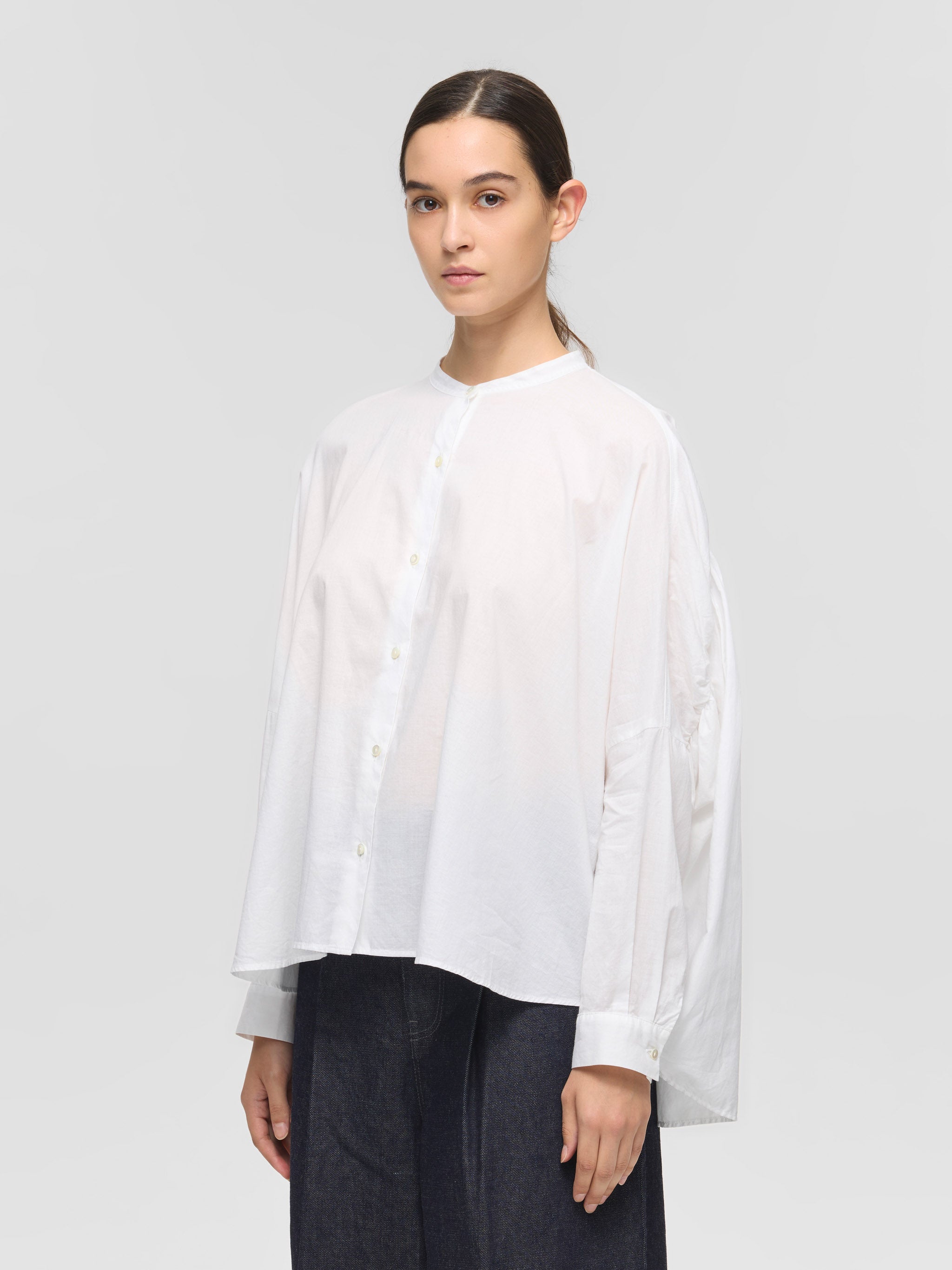 back gather wide shirt | 1-238975 – mizuiro ind