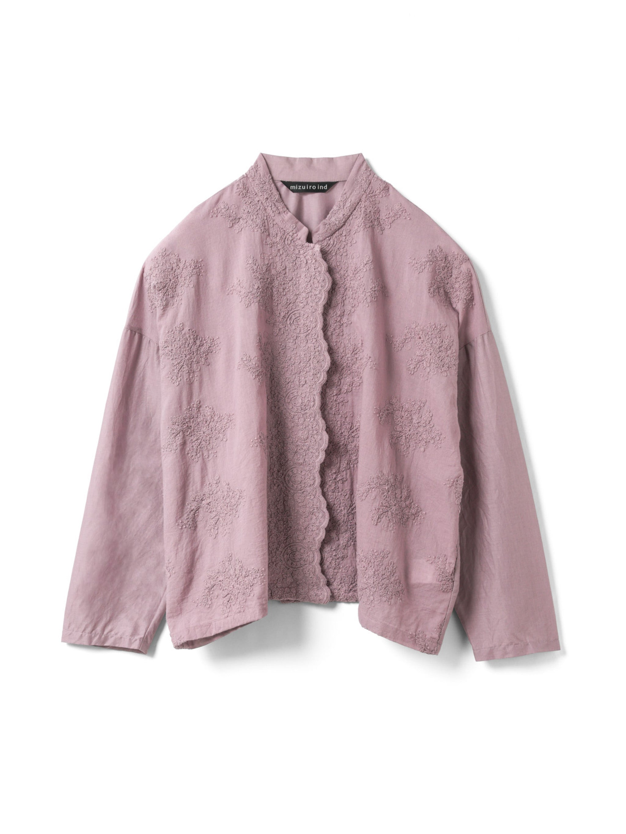 いそNo.8 lace stand collar wide shirt | 1-239005 – mizuiro ind