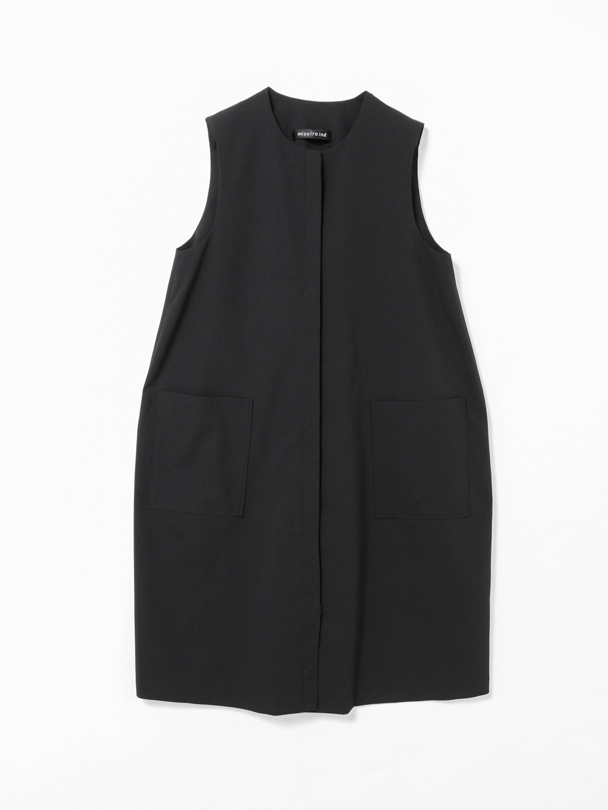 mizuiroind front fly cocoon gilet ジレ front fly cocoon gilet | 1-250021 – mizuiro ind