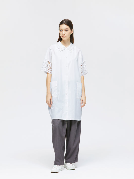 batten lace wide shirt OP | 1-250051