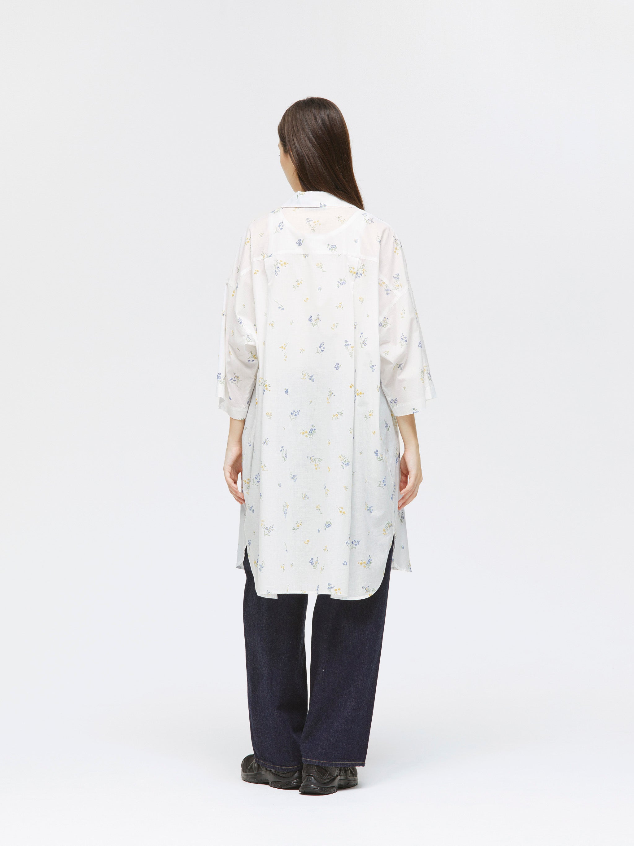small flower print shirt OP | 1-250054 – mizuiro ind