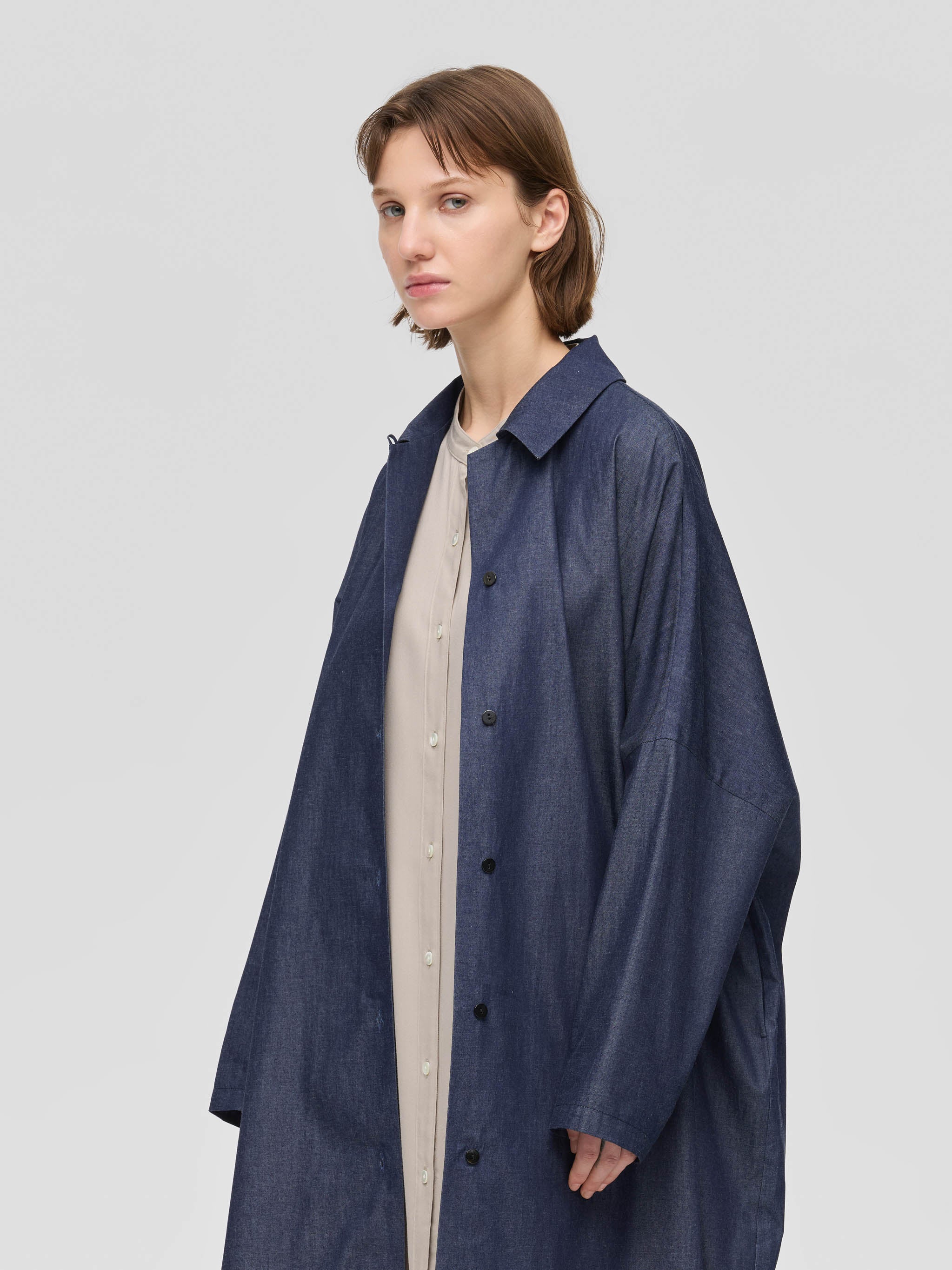 denim wide shirt CT | 1-250083 – mizuiro ind