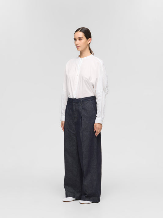 wide denim slacks | 1-260087OW