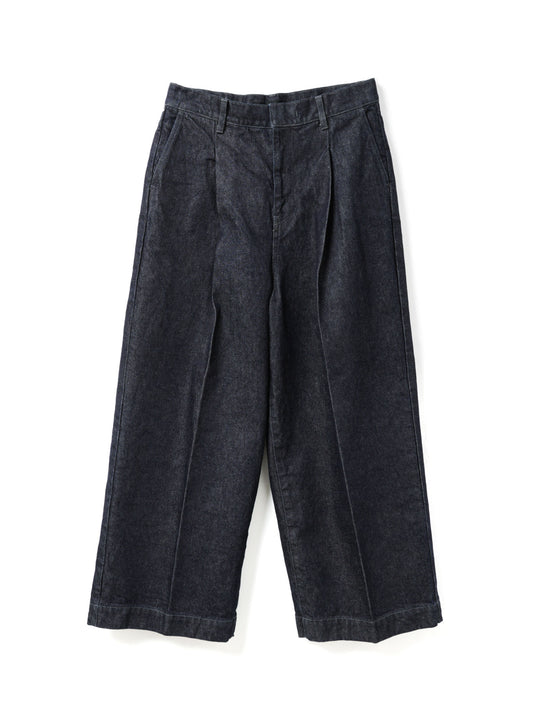wide denim slacks | 1-260087OW
