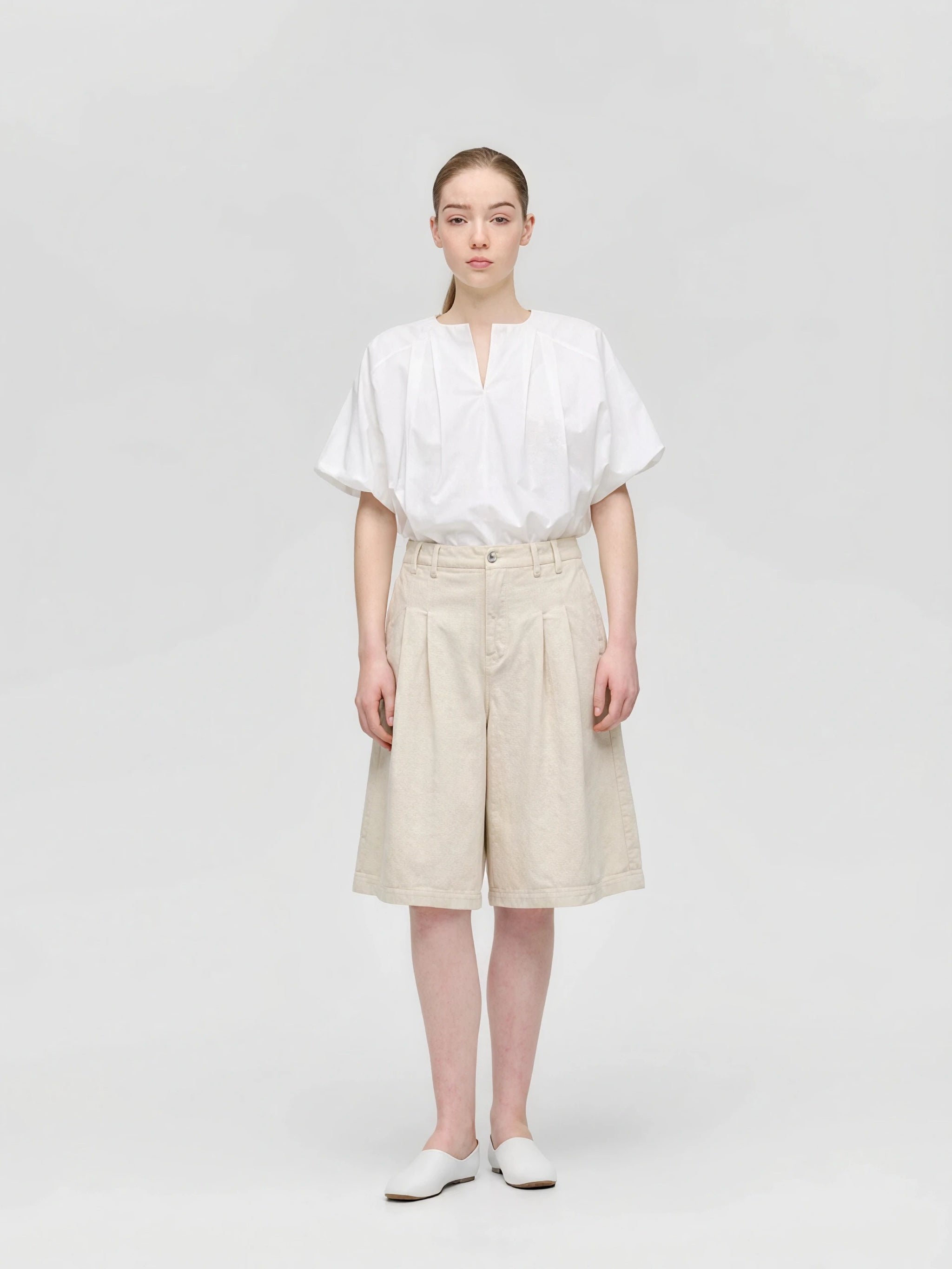 high waist wide half PT | 1-260096OW – mizuiro ind