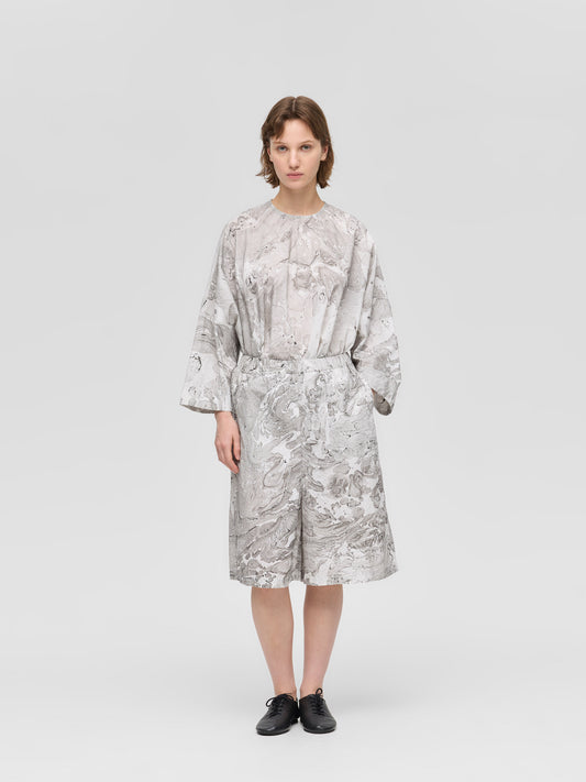 marble print culotte PT | 1-260097