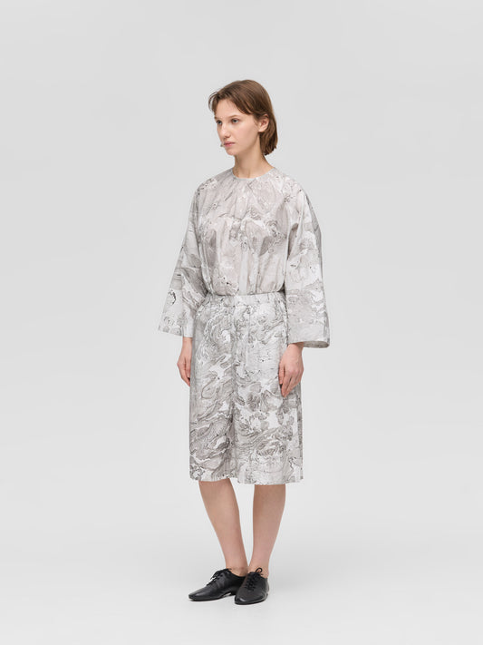 marble print culotte PT | 1-260097